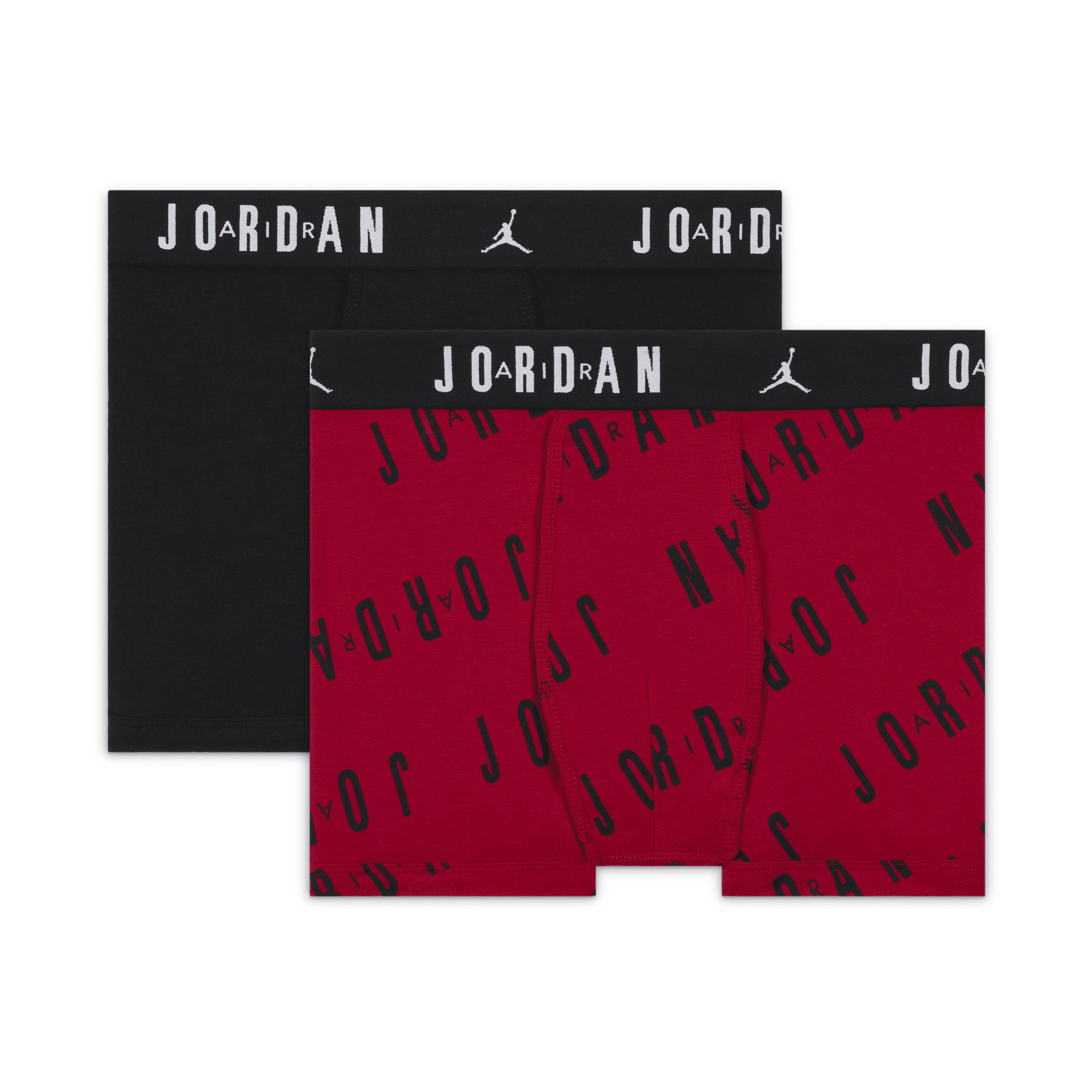 Jordan Dri-fit Flight Essentials Big Kids' Cotton Boxer Briefs (2-pack) In Red