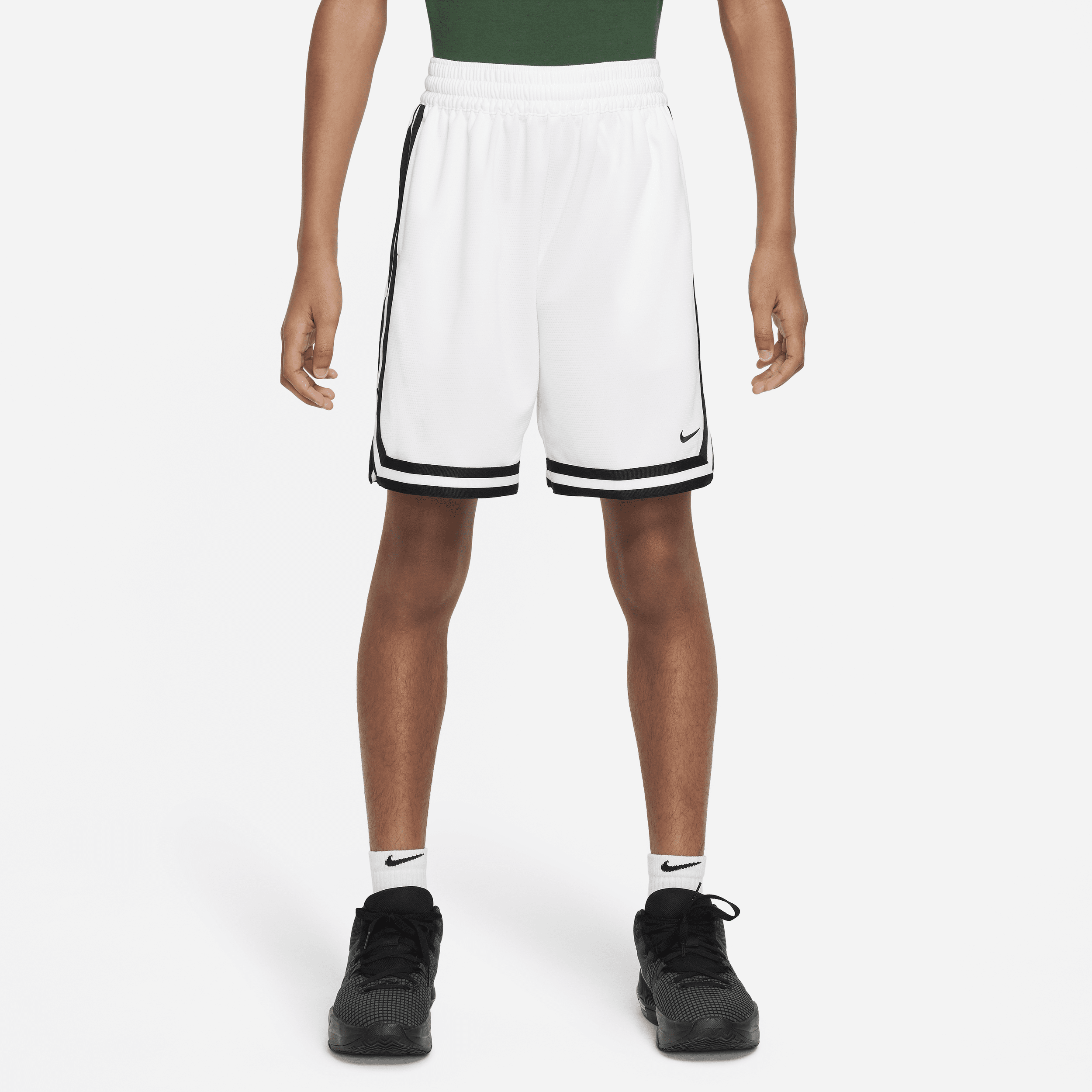 Shop Nike Dri-fit Dna Big Kids' (boys') Basketball Shorts In White
