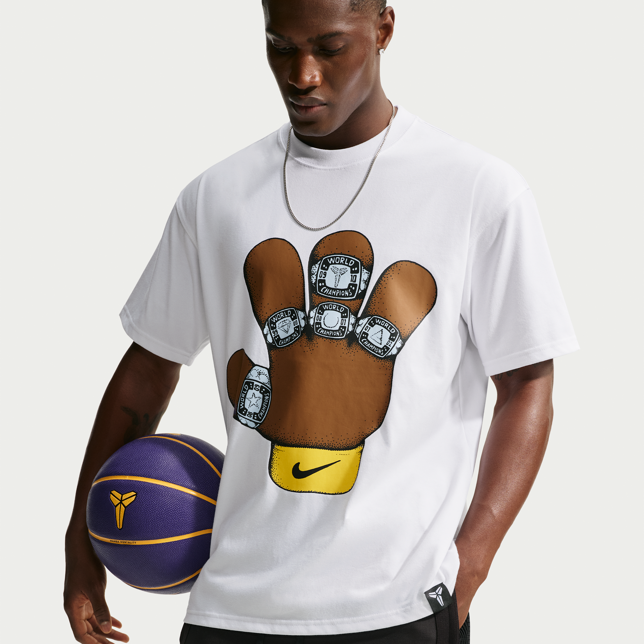 Nike Men's Kobe Bryant Dri-FIT Graphic Basketball T-Shirt, Large, White