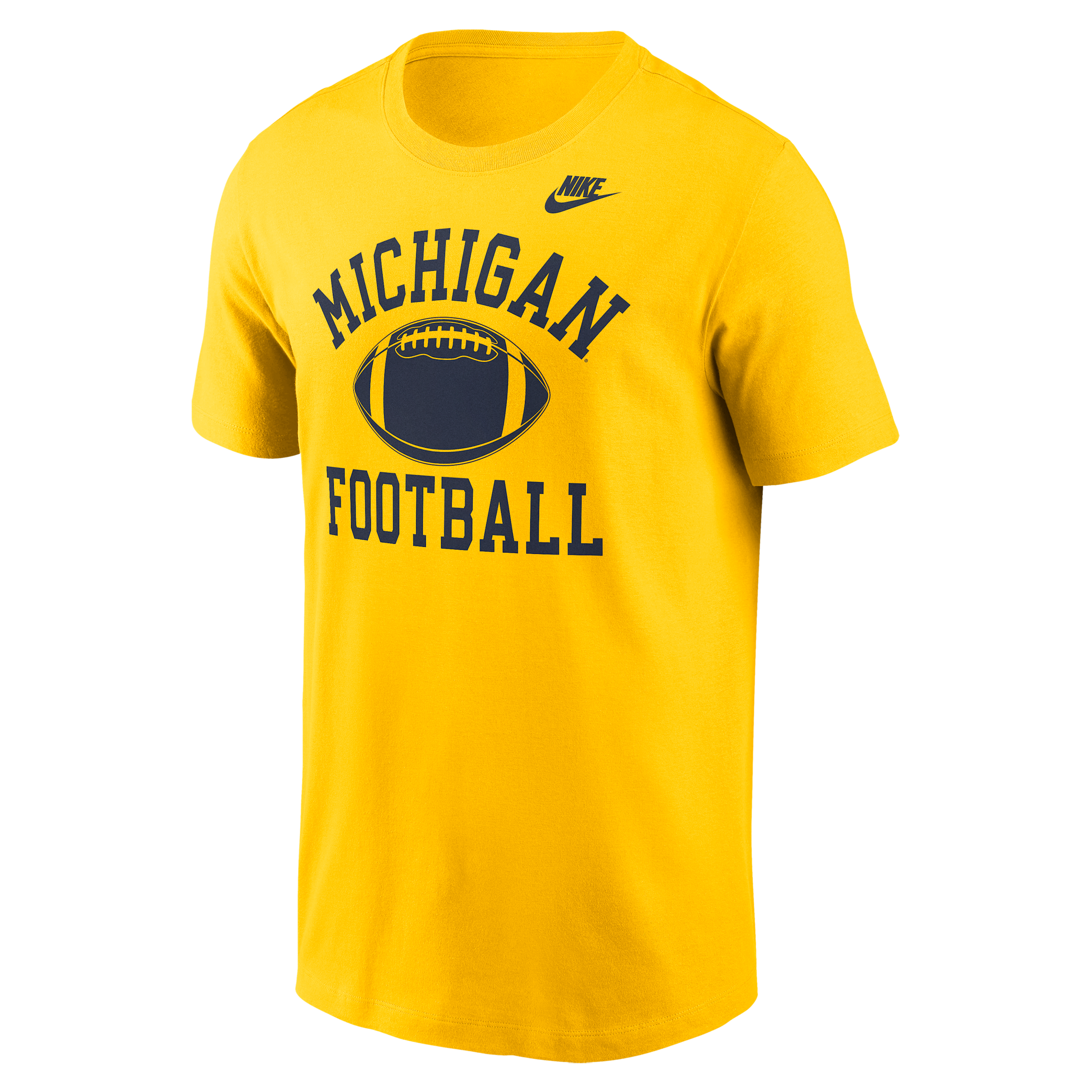 Nike Men's Maize Michigan Wolverines Legacy Football Icon T-shirt In Yellow