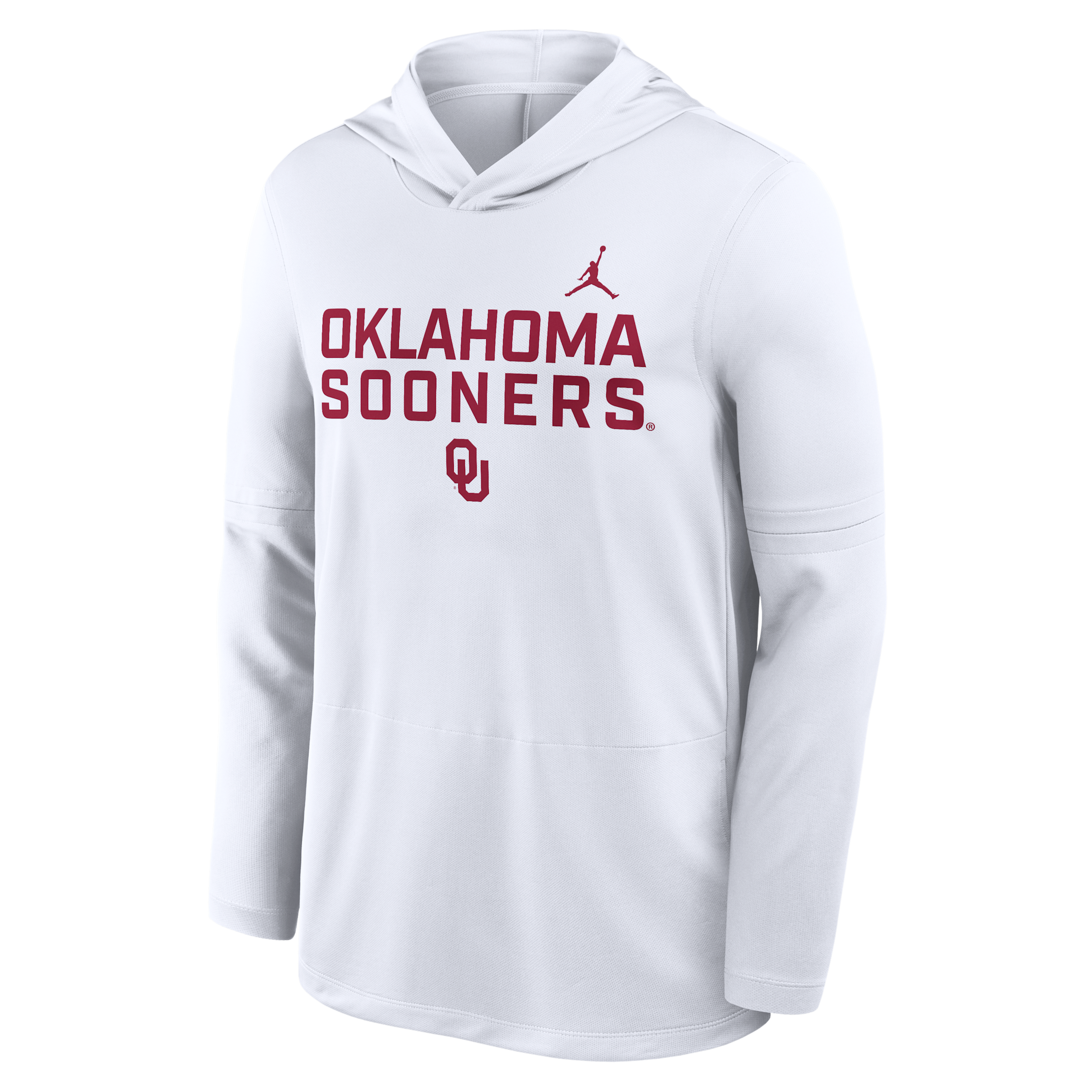 Jordan Men's Oklahoma Sideline  Brand Dri-fit College Long-sleeve Hooded Top In White