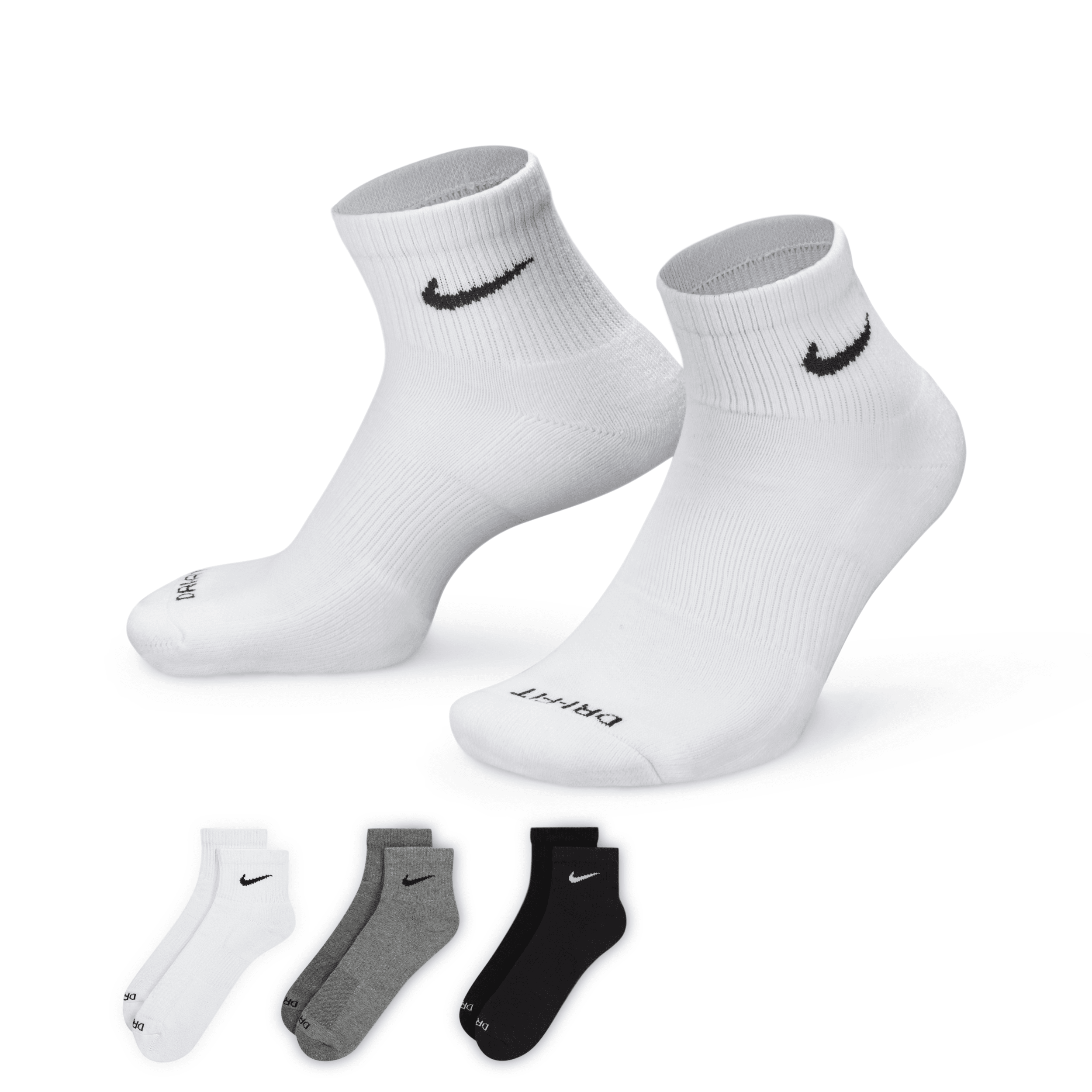 Shop Nike Men's Everyday Plus Cushioned Training Ankle Socks (3 Pairs) In Multicolor