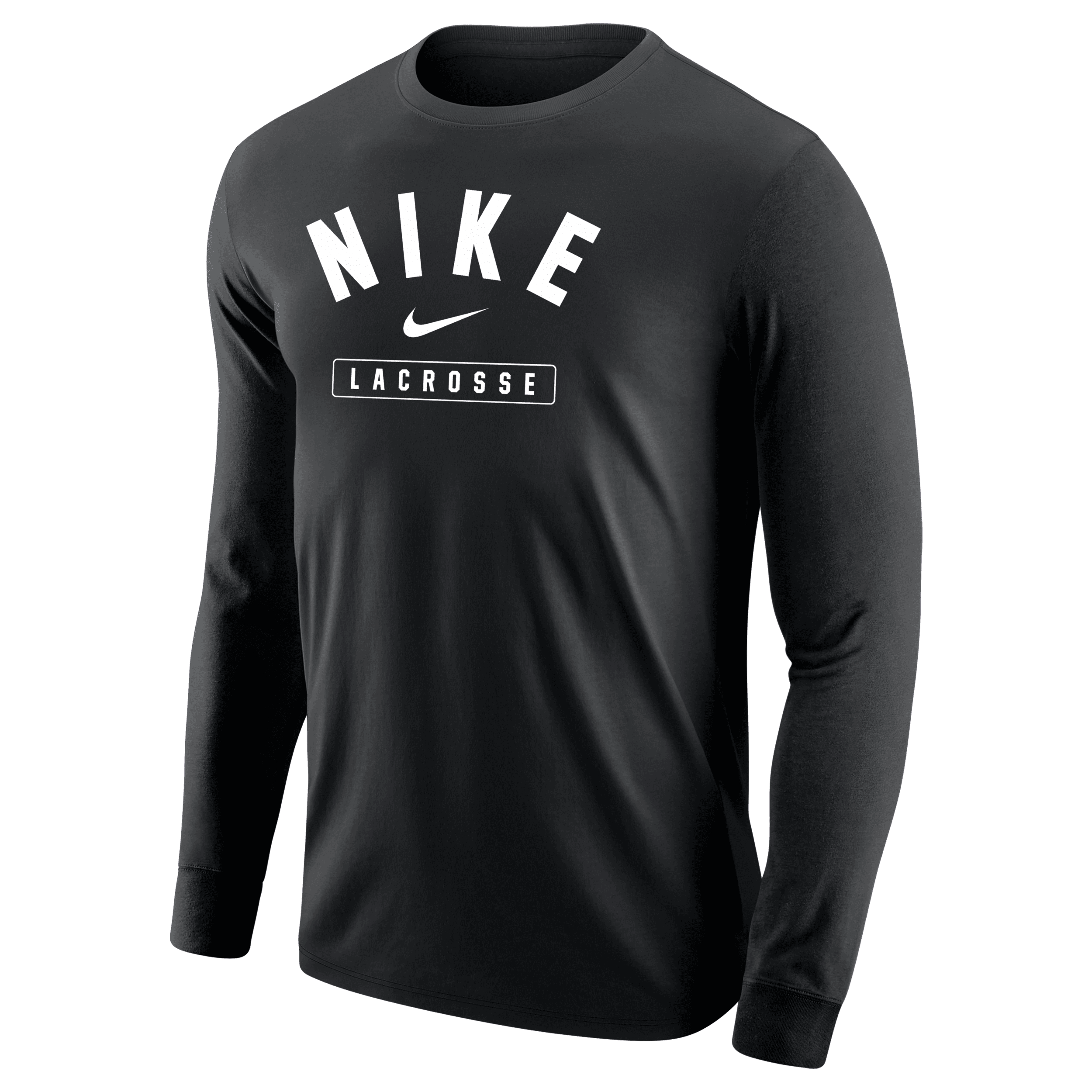 Nike Men's Lacrosse Long-sleeve T-shirt In Black