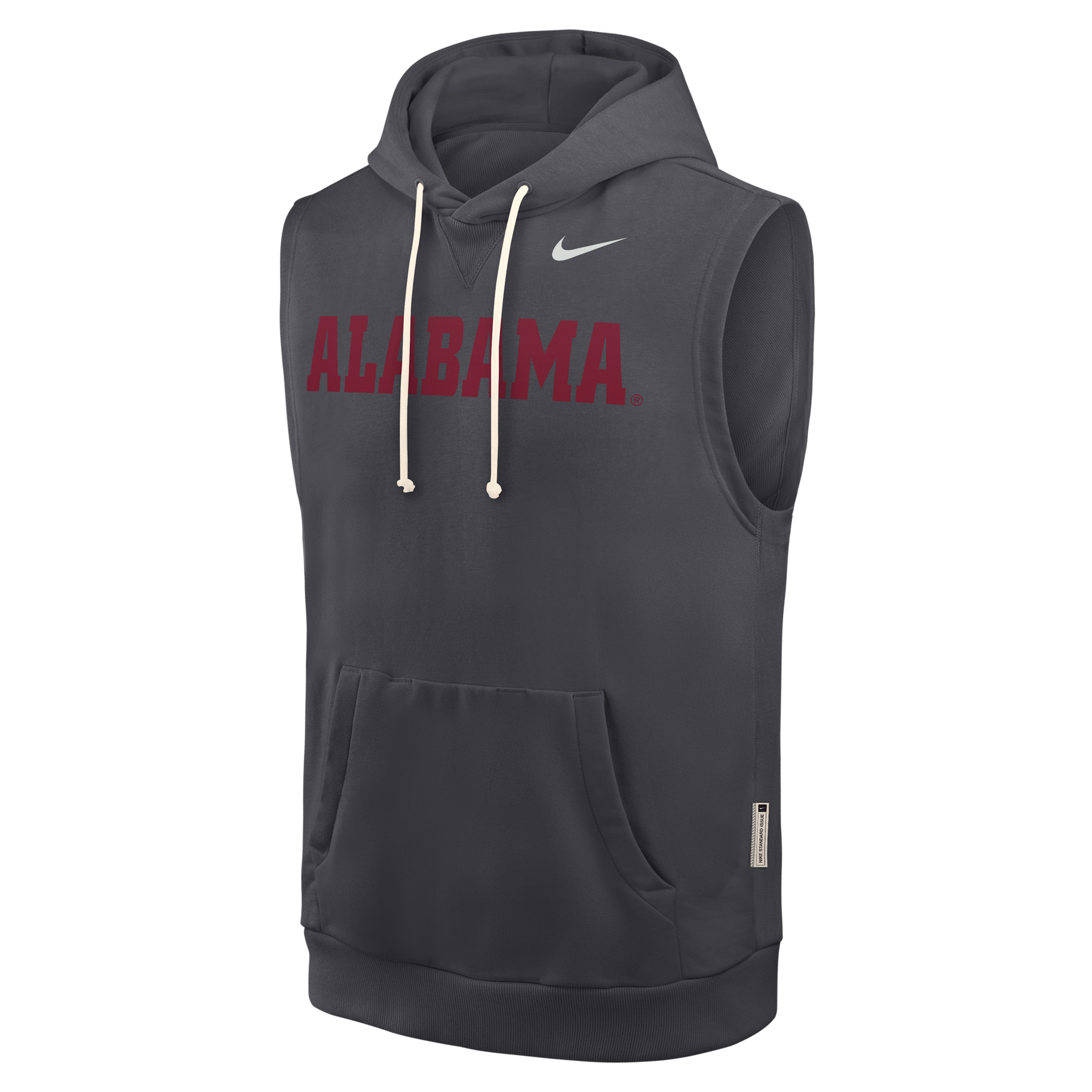 Alabama Sideline Nike Men's Dri-FIT College Sleeveless Pullover Hoodie in Grey | 03B406FABV-65K