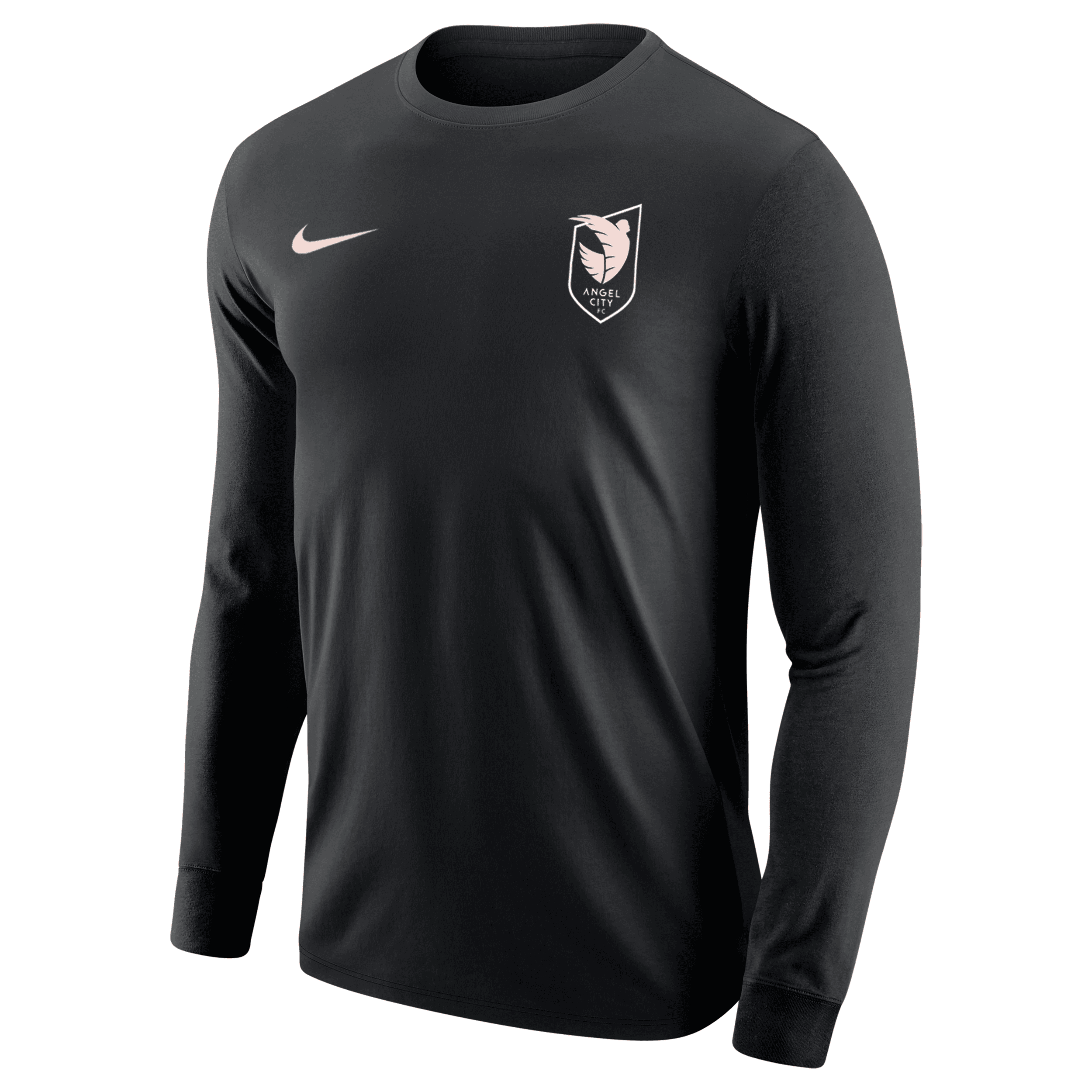 Nike Angel City Fc  Men's Soccer Long-sleeve T-shirt In Black