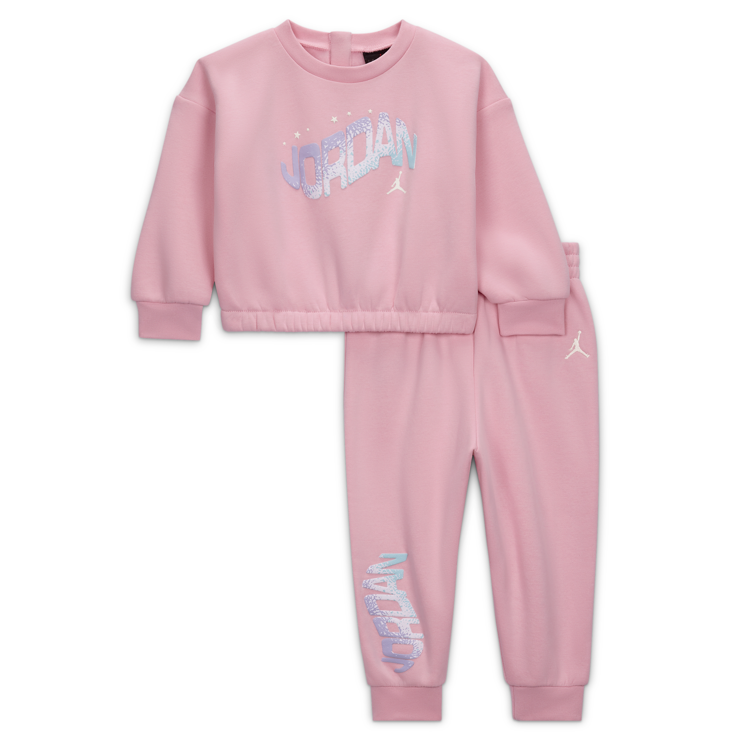 Jordan Jumpman Club Baby 12-24M Bubble Fleece 2-Piece Set in Pink 15F415-A0W 50$