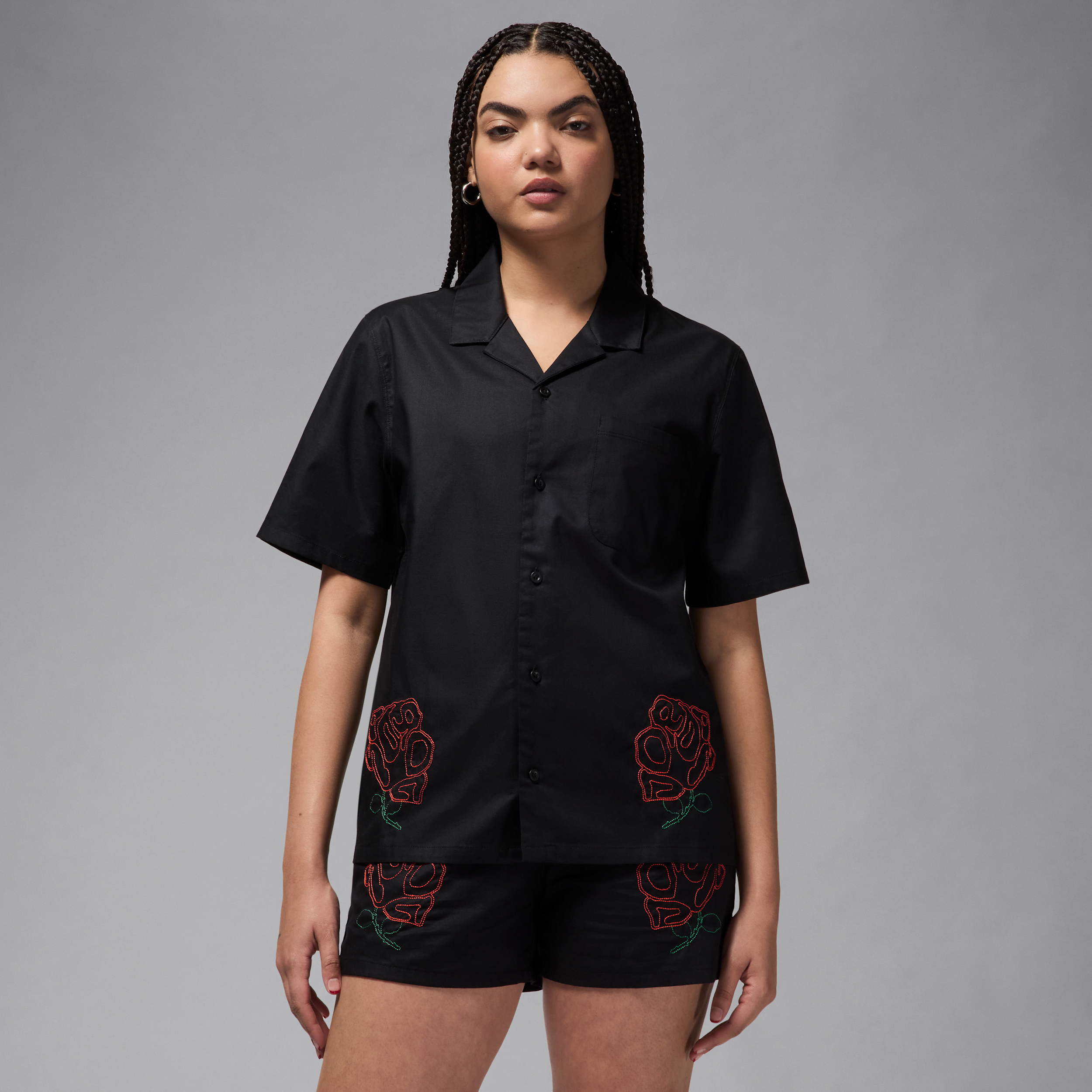 Jordan Women's Short-sleeve Woven Top In Black