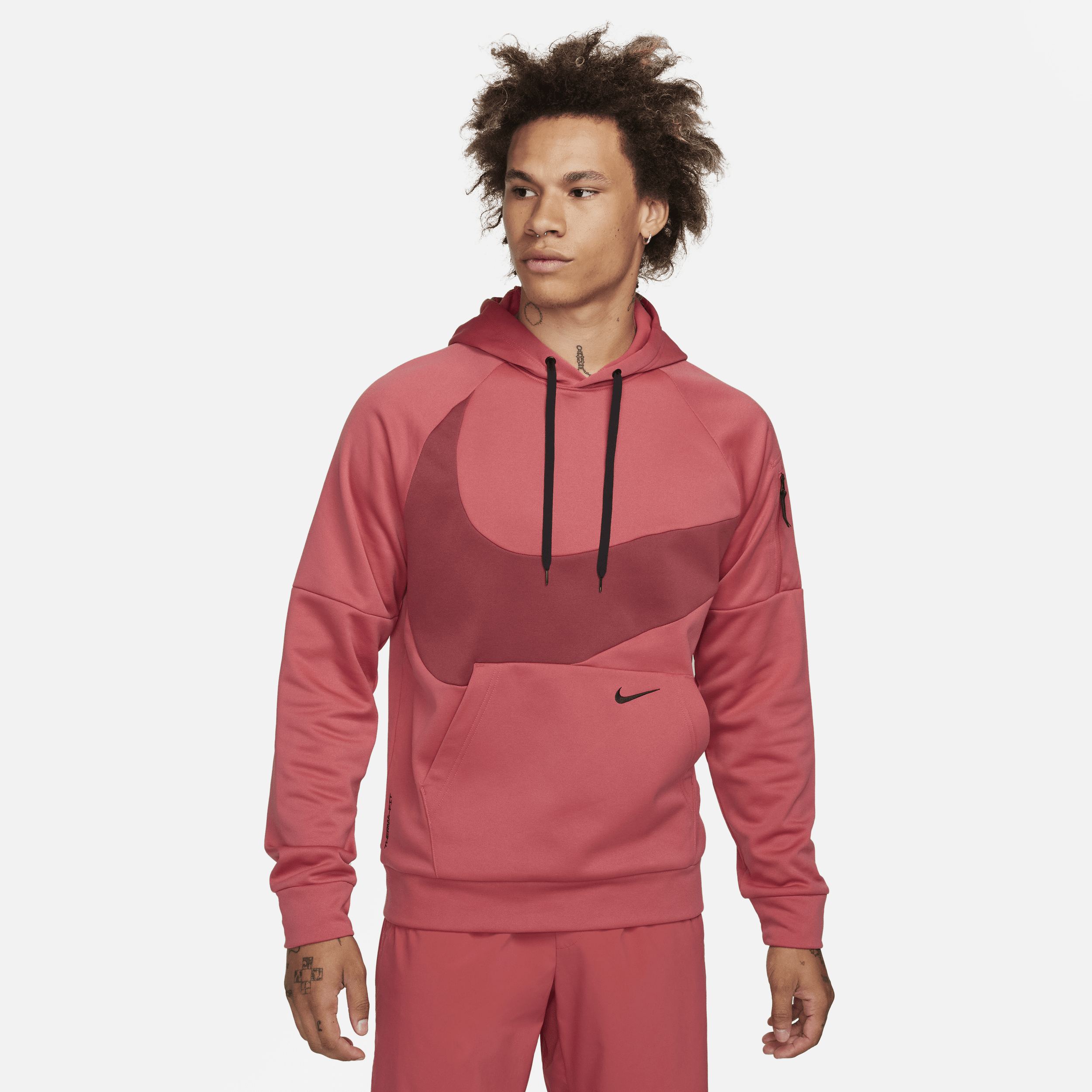 NIKE MEN'S THERMA-FIT PULLOVER FITNESS HOODIE,1012438396