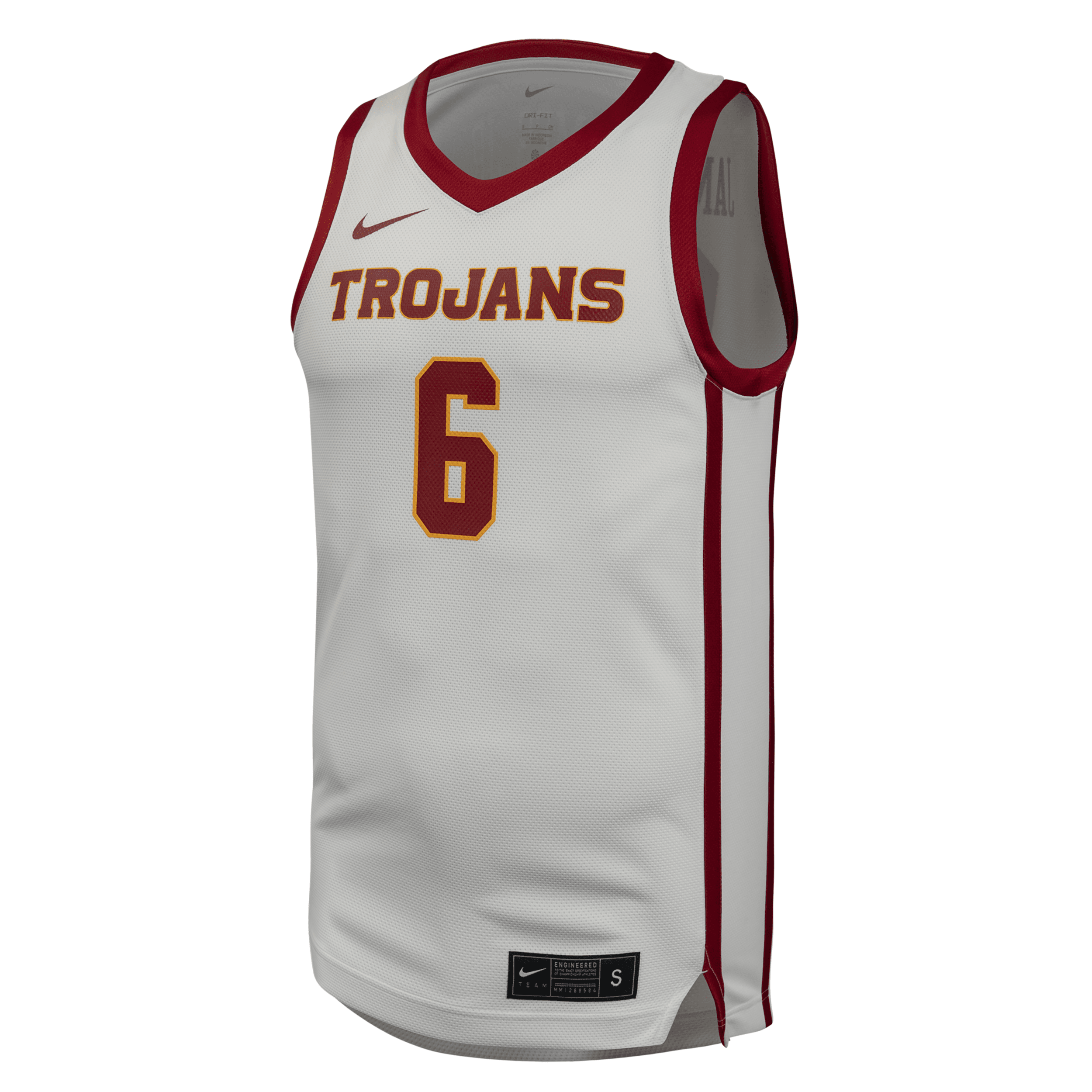 Nike Bronny James Usc 2023/24  Men's College Basketball Jersey In White