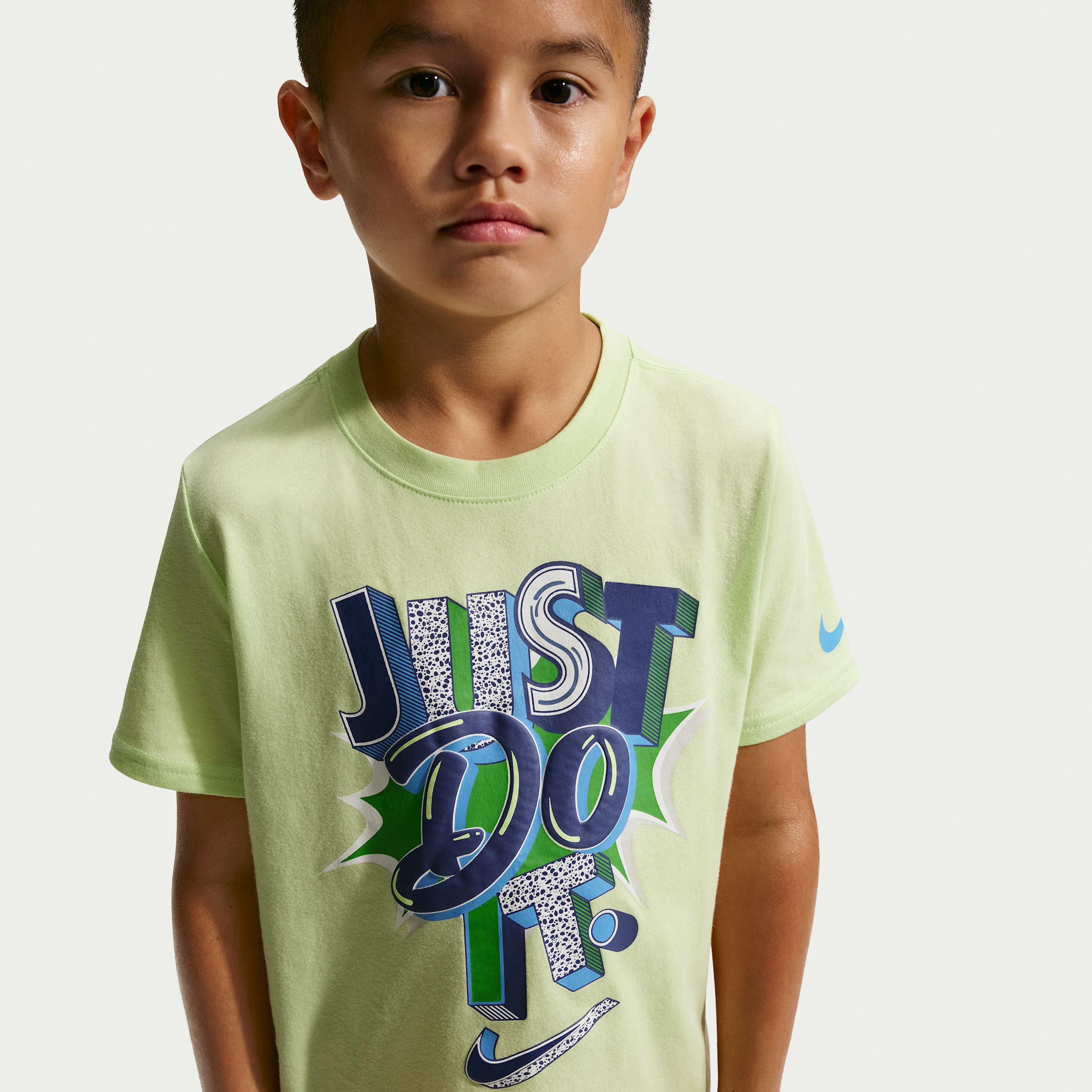Nike Little Boys Crew Neck Short Sleeve Regular Fit Graphic T-Shirt, 6, Green