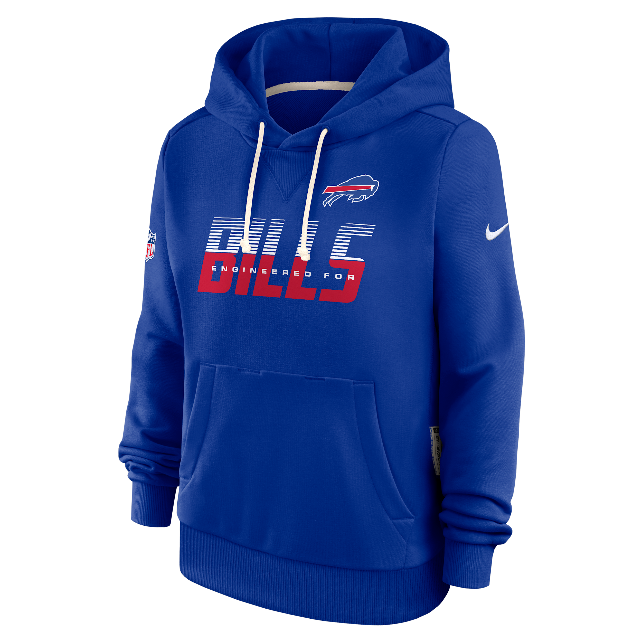 Buffalo Bills Sideline Standard Issue Nike Women's Dri-FIT NFL Pullover Hoodie in Blue | 03C34DA81-SX8
