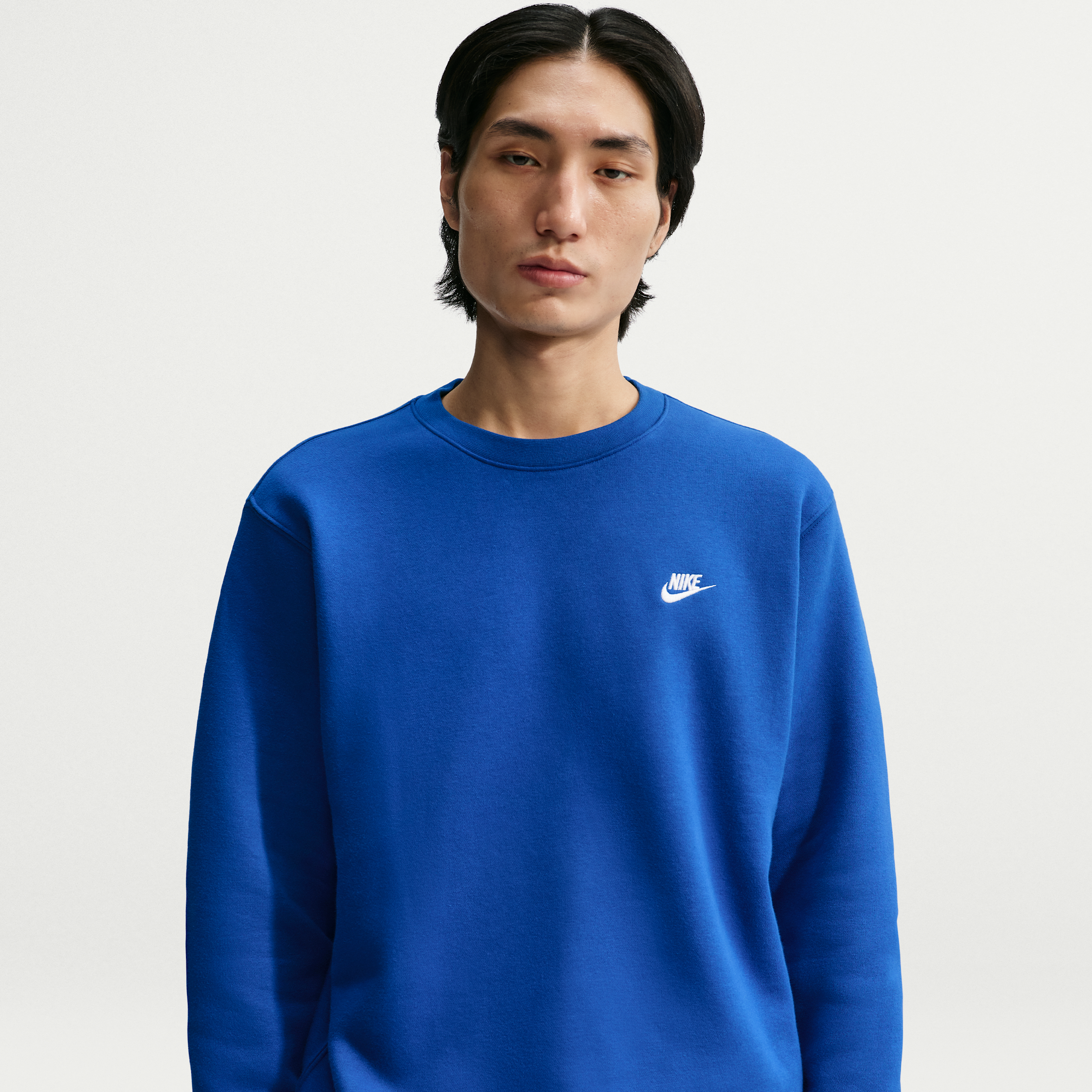 Nike Men's Club Fleece Crew in Blue | FN3886-417