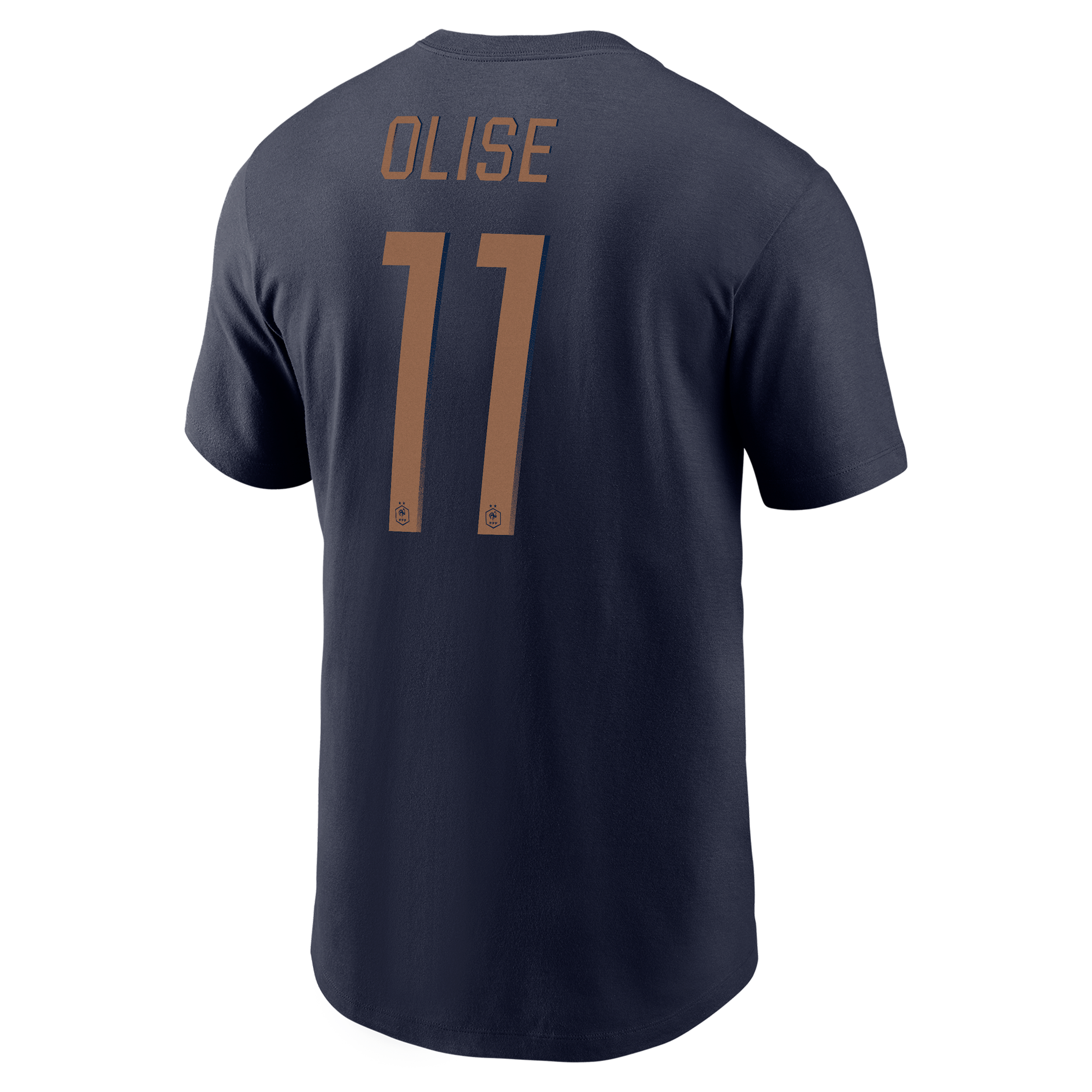 Michael Olise FFF Nike Men's Soccer T-Shirt in Blue | M11332P375FNMO-NVY