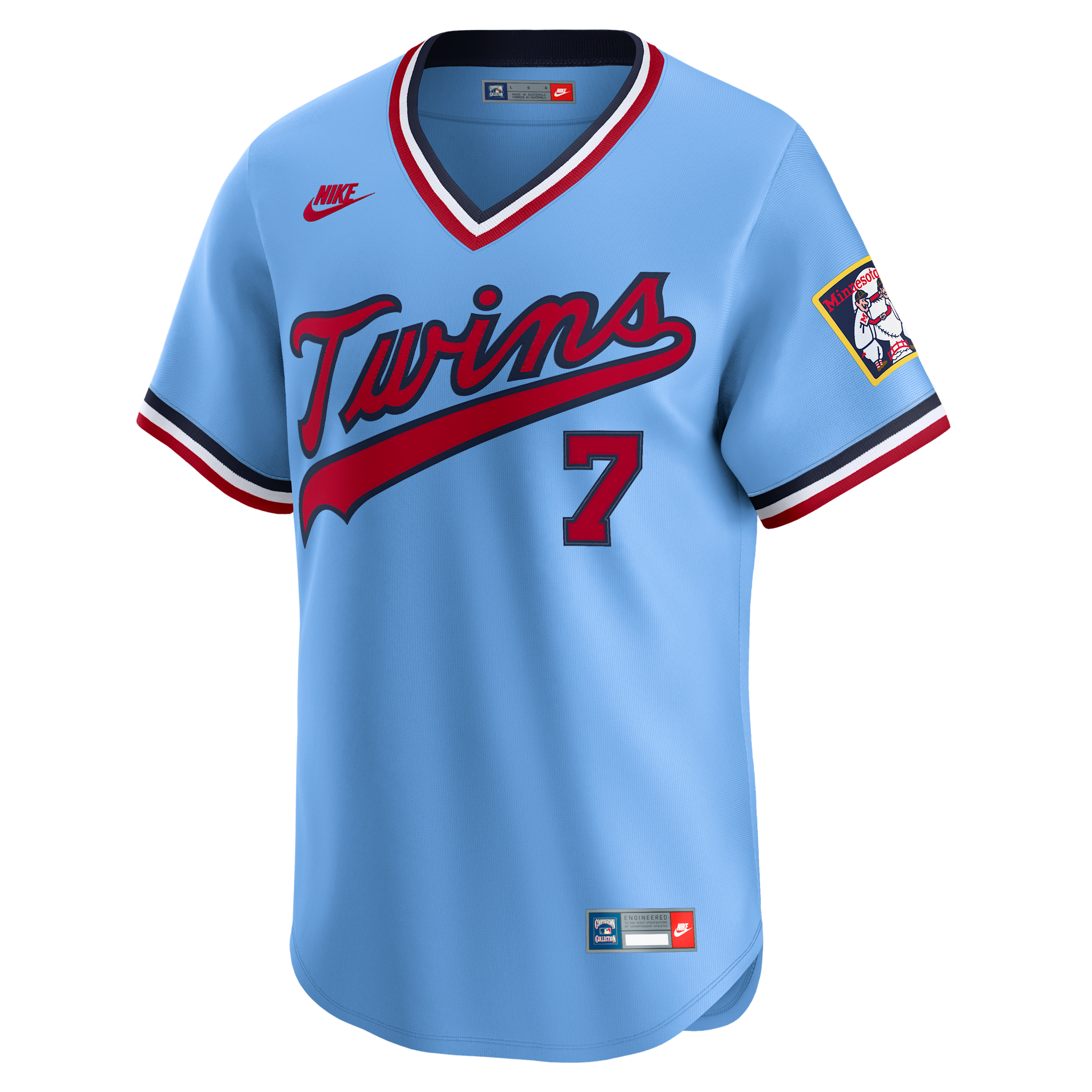Nike Men's Joe Mauer Light Blue Minnesota Twins Throwback Cooperstown Collection Limited Jersey - Light Blue