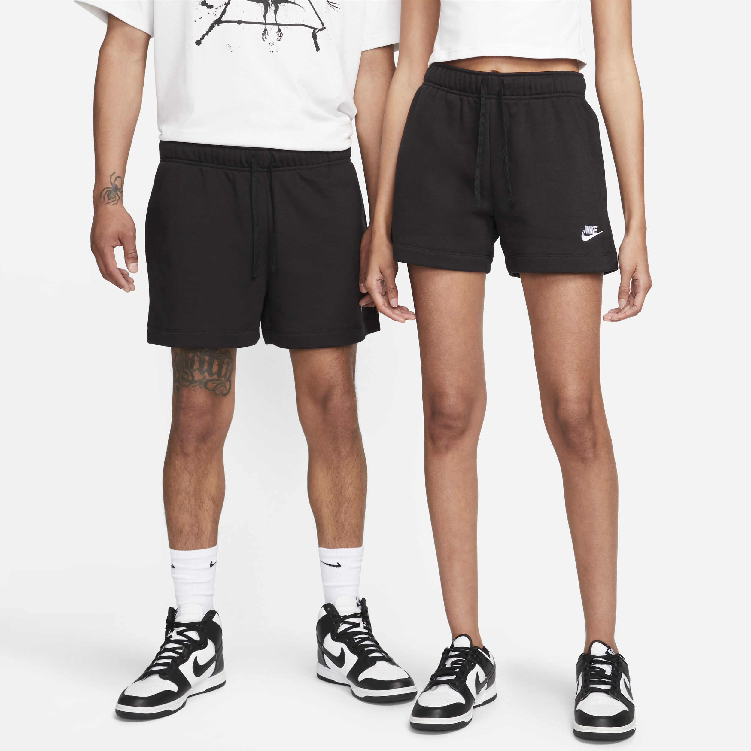 Women's Nike Sportswear Club Fleece Mid-Rise Shorts in Black, Size: XS | DQ5802-010
