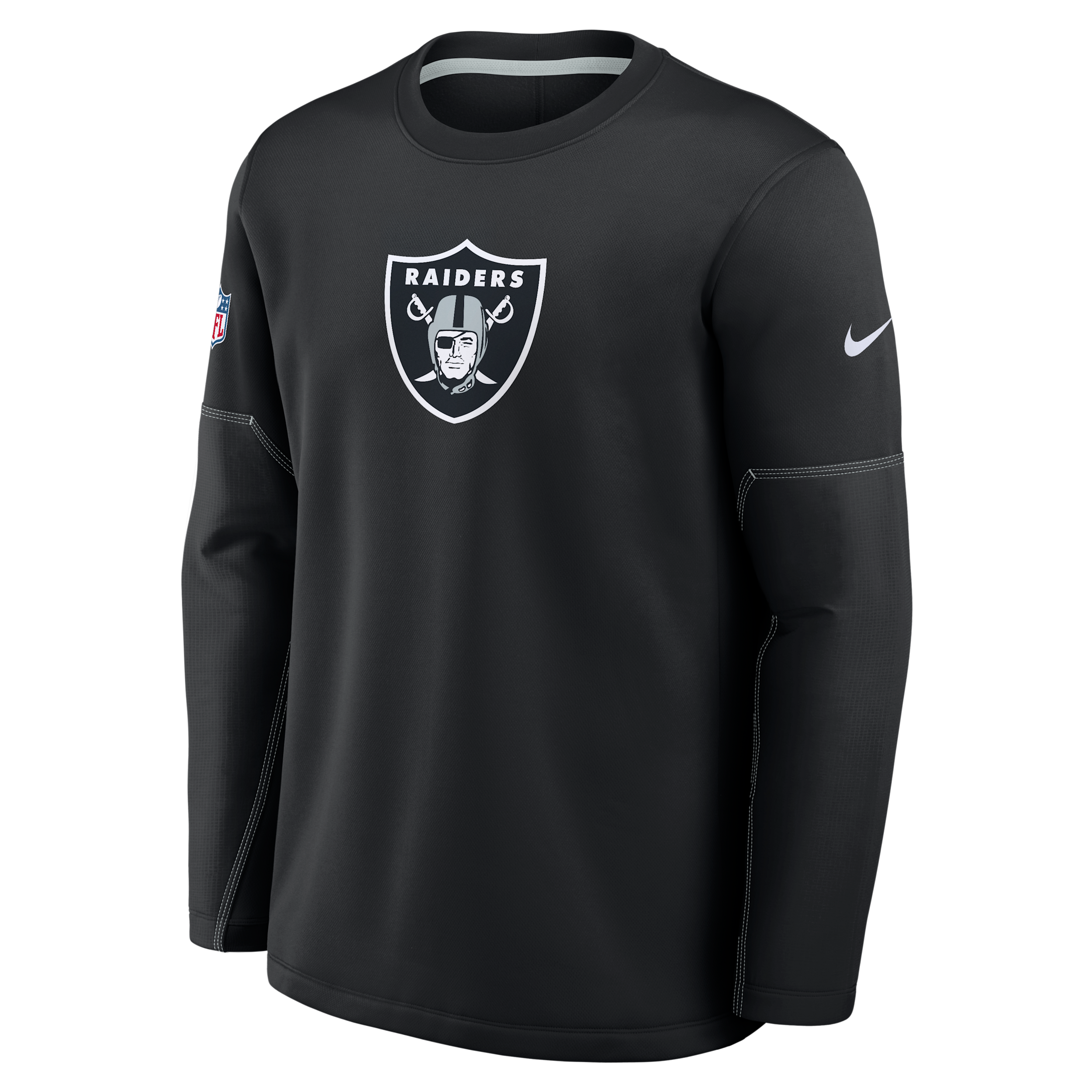 Las Vegas Raiders Sideline Coaches Nike Men's Therma-FIT NFL Long-Sleeve T-Shirt in Black | 03BR056Y8D-MXW