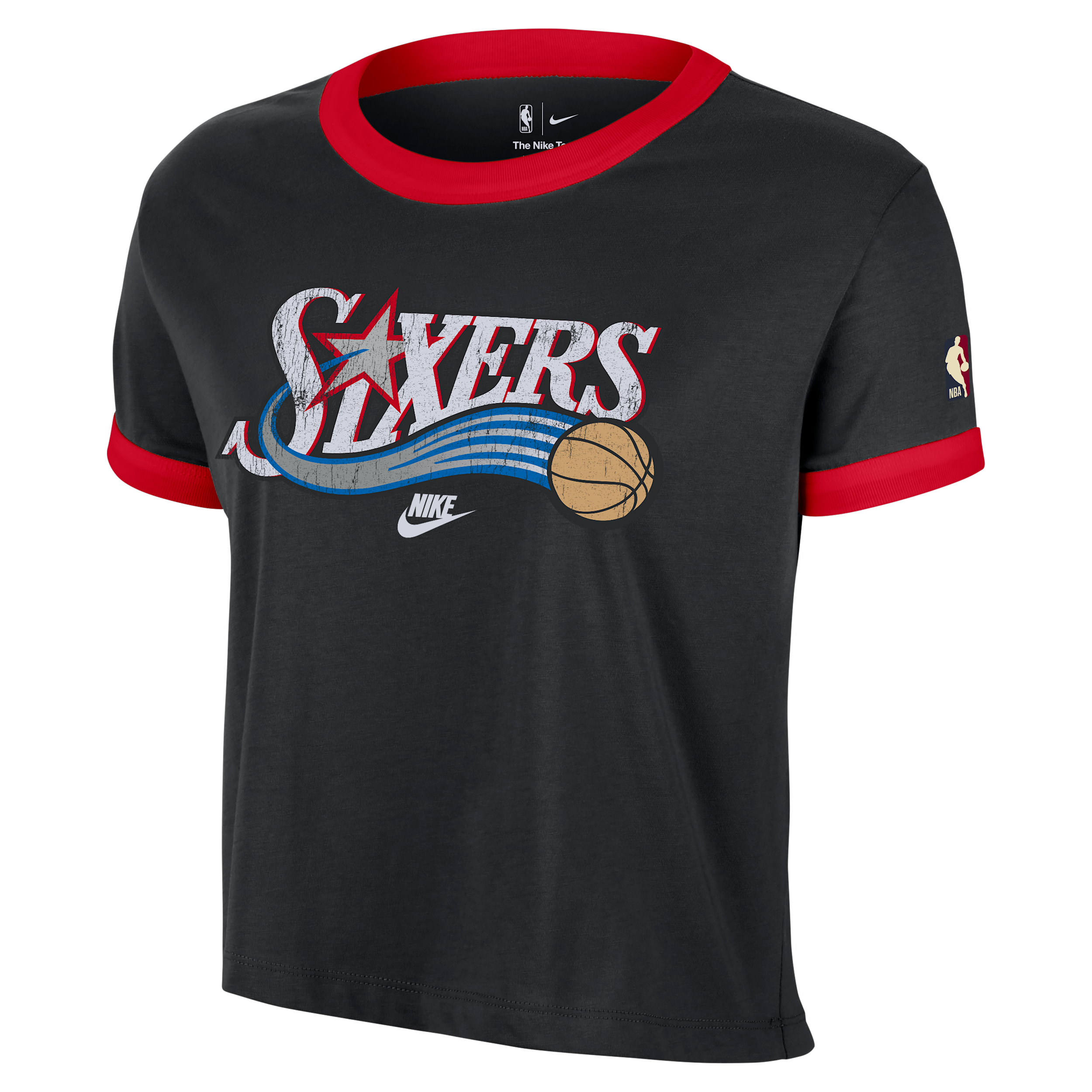 Nike Philadelphia 76ers Essential Hardwood Classics  Women's Nba T-shirt In Black