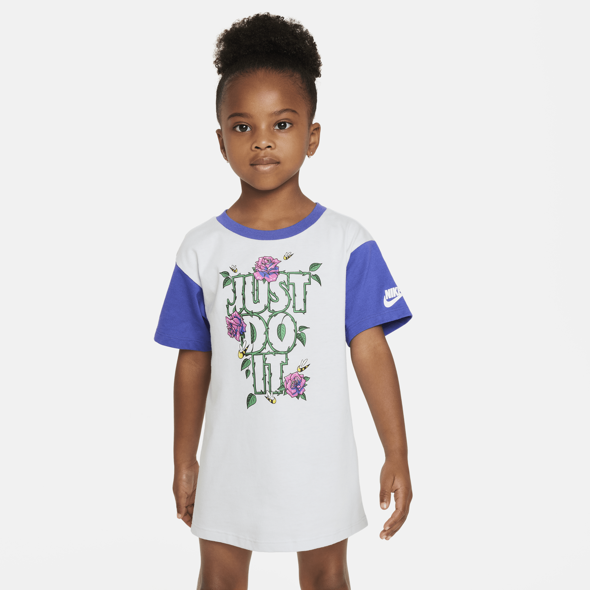 Nike Babies' Toddler Graphic T-shirt Dress In Grey
