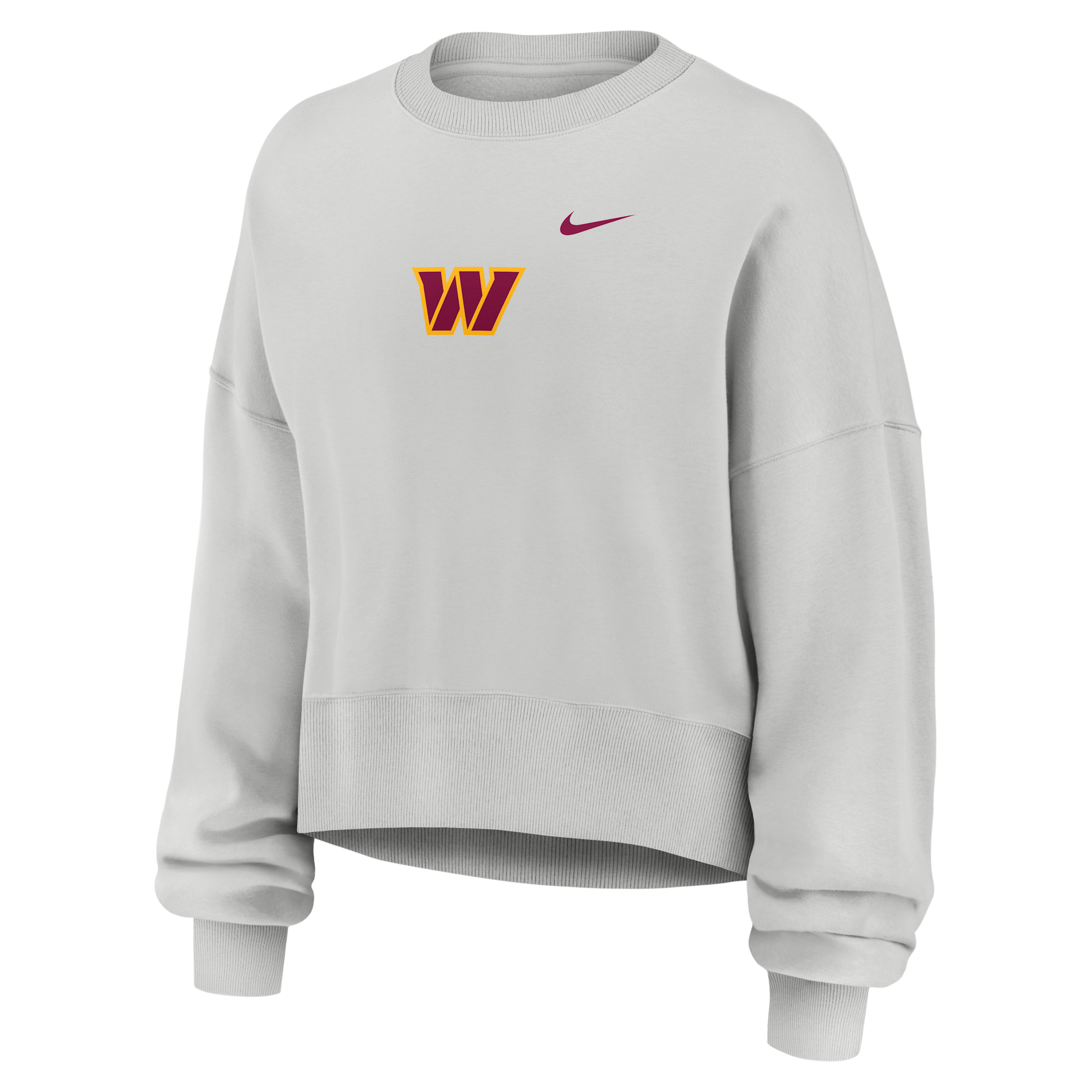 Washington Commanders Primetime Phoenix Nike Women's NFL Oversized Pullover Crew in Grey | 01D70BB9E-CSV