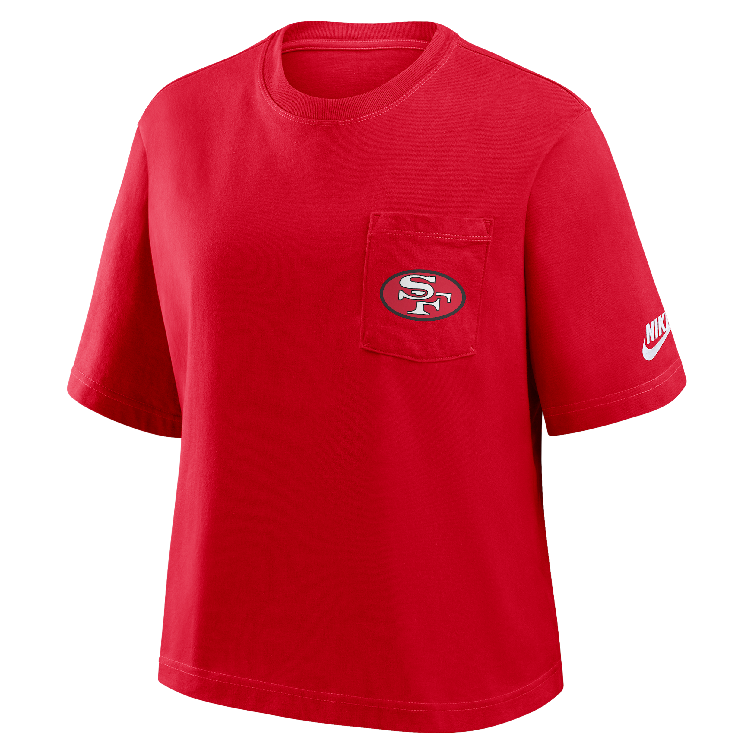 Nike San Francisco 49ers Rewind Pocket Boxy Women's Nfl T-shirt In Red
