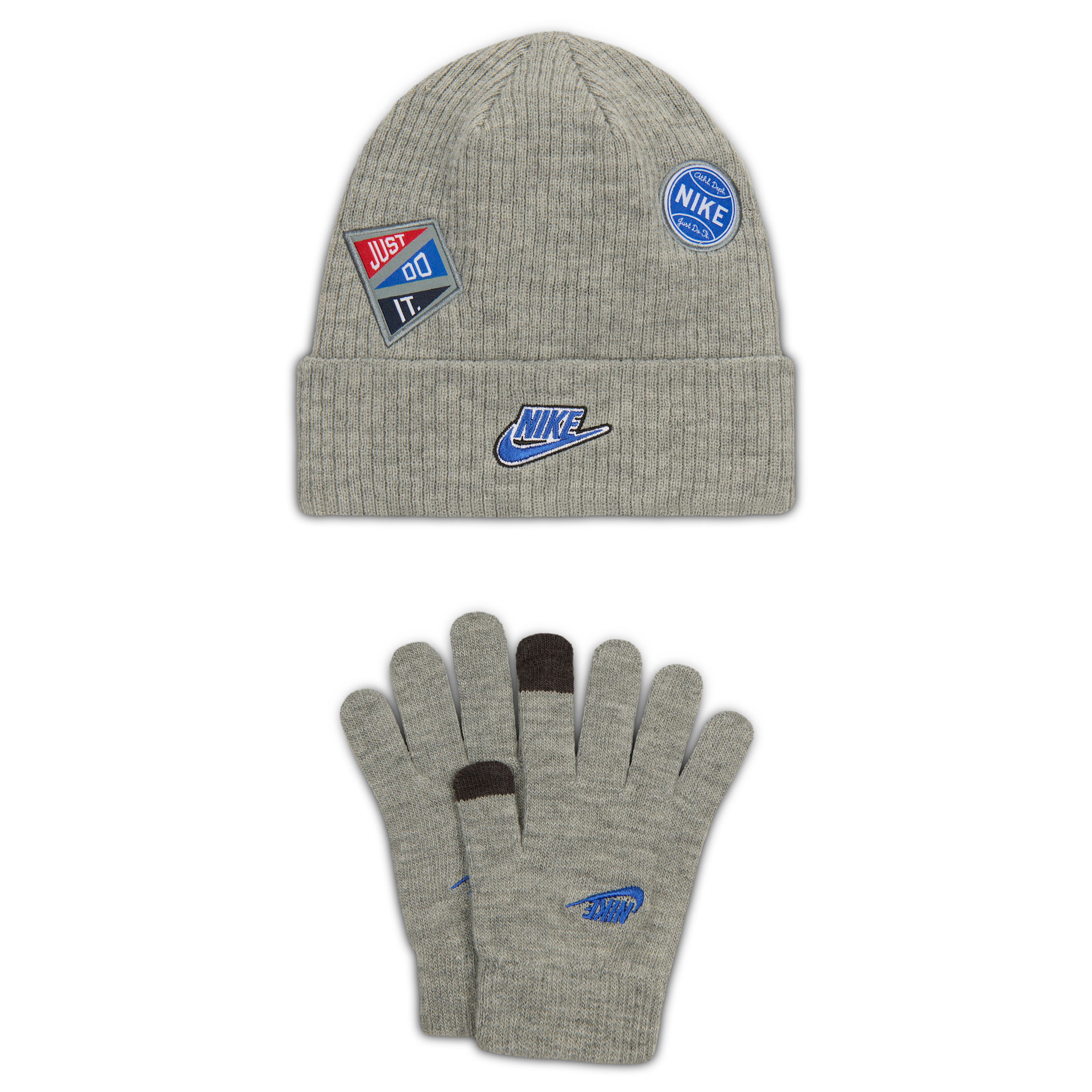 Nike Big Kids' 2-Piece Multisport Peak Beanie Set in Grey | 9A3181-042