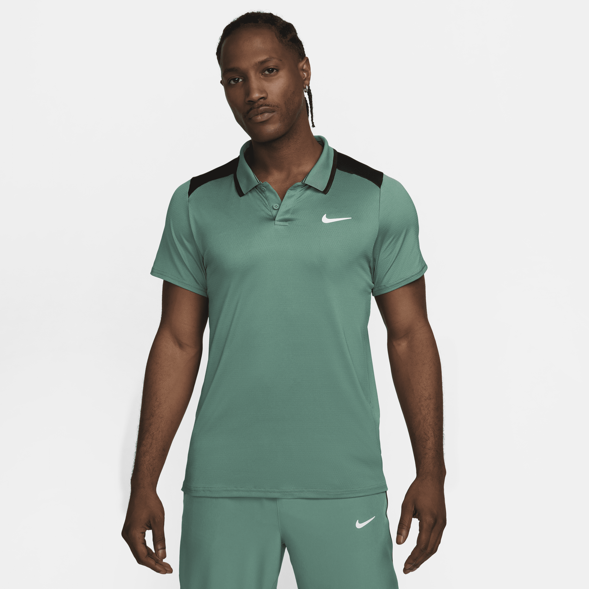 Shop Nike Men's Court Advantage Dri-fit Tennis Polo In Green