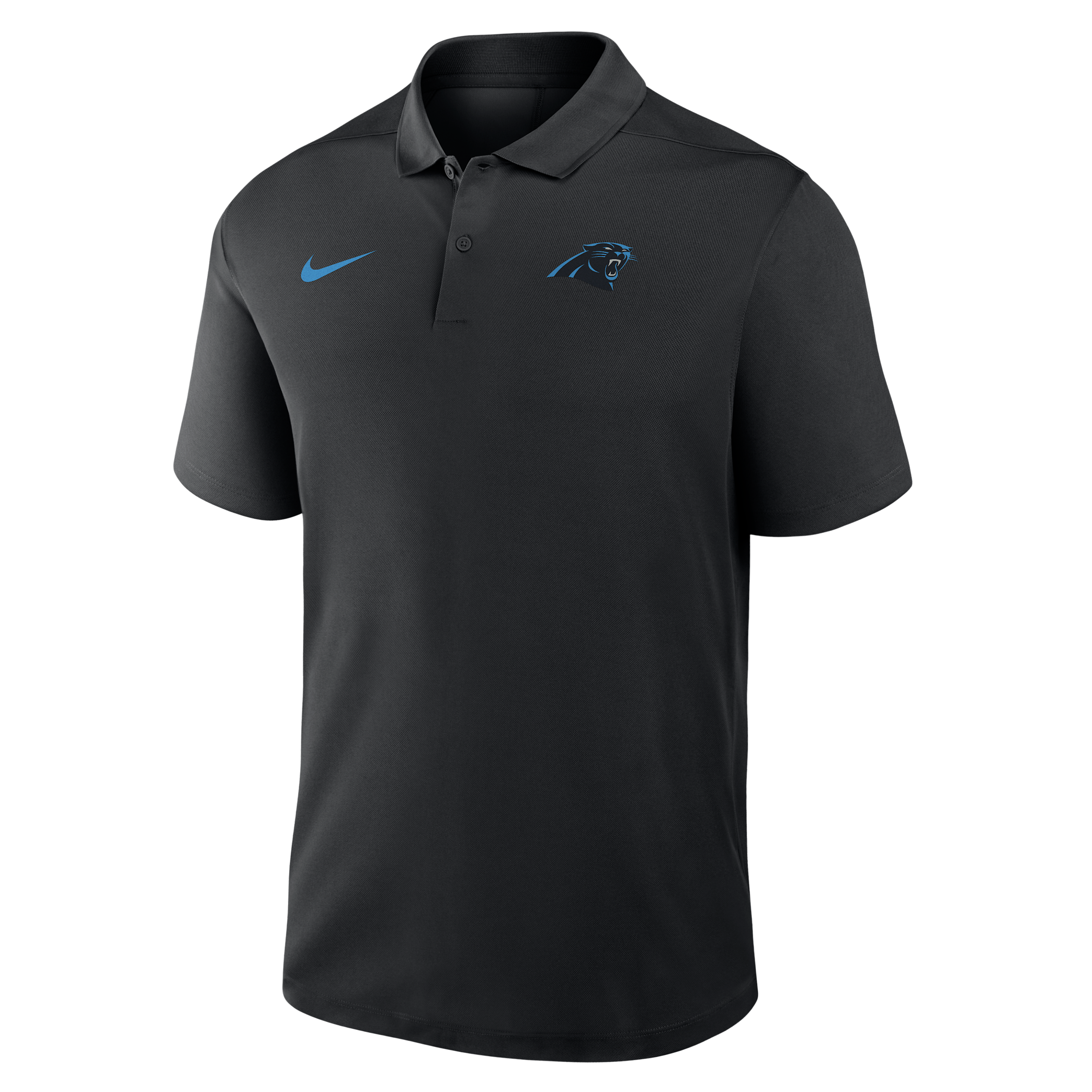 Carolina Panthers Logo Victory Nike Men's Dri-FIT NFL Polo in Black | 035800A9D-R0T