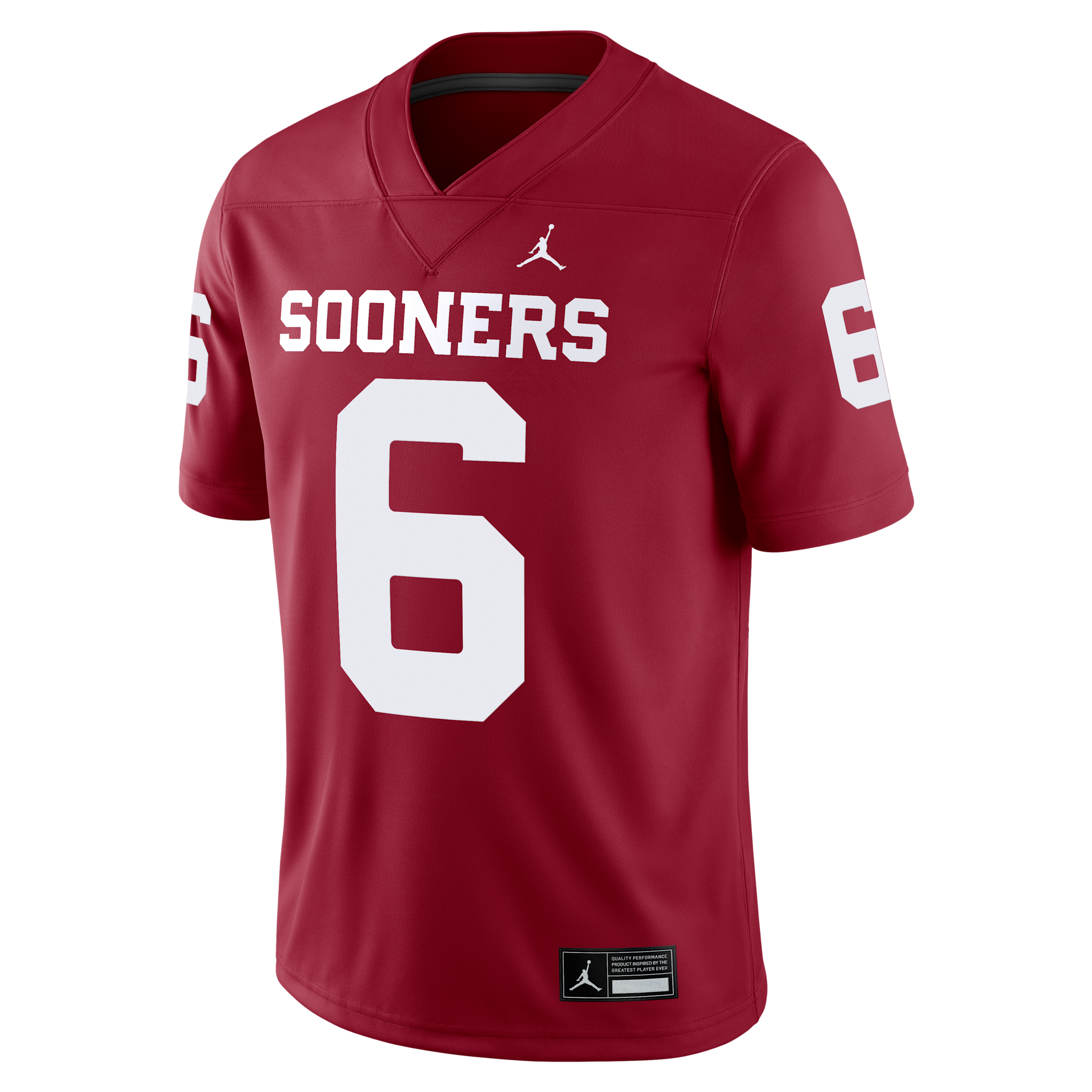 Jordan Men's Oklahoma Sooners Baker Mayfield #6 Crimson Dri-FIT Replica Football Game Jersey, XXL, Red