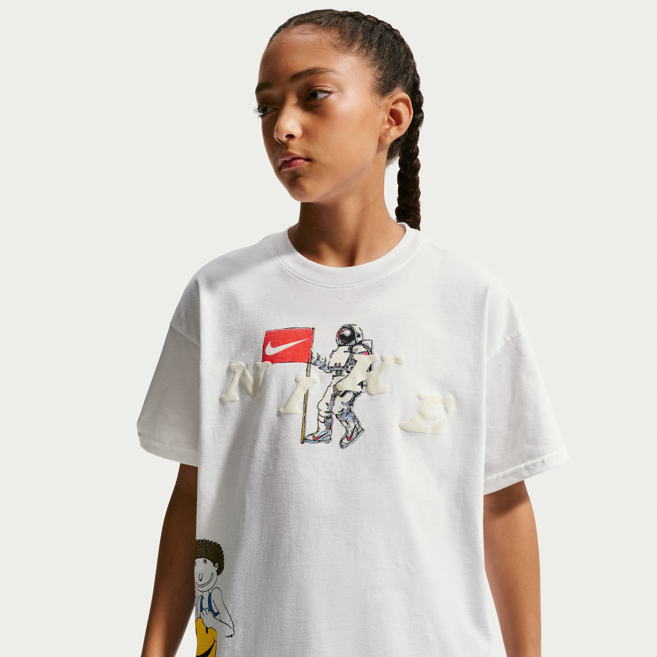 Nike Sportswear Big Kids' T-Shirt in White | JF5980-100