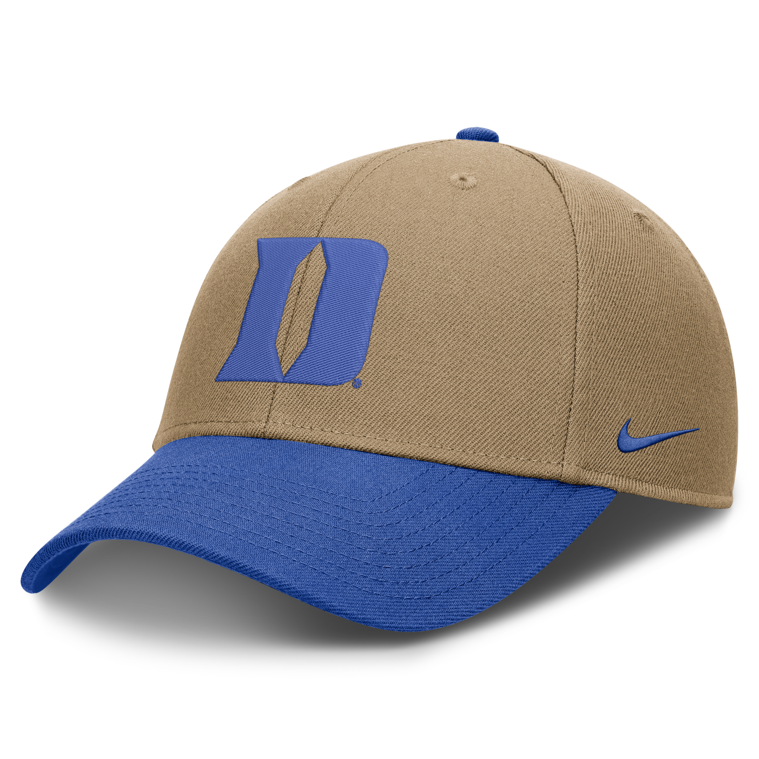 Men's and Women's Nike Beige/Royal Duke Blue Devils Primetime Rise Dri-fit Adjustable Hat - Beige, Royal
