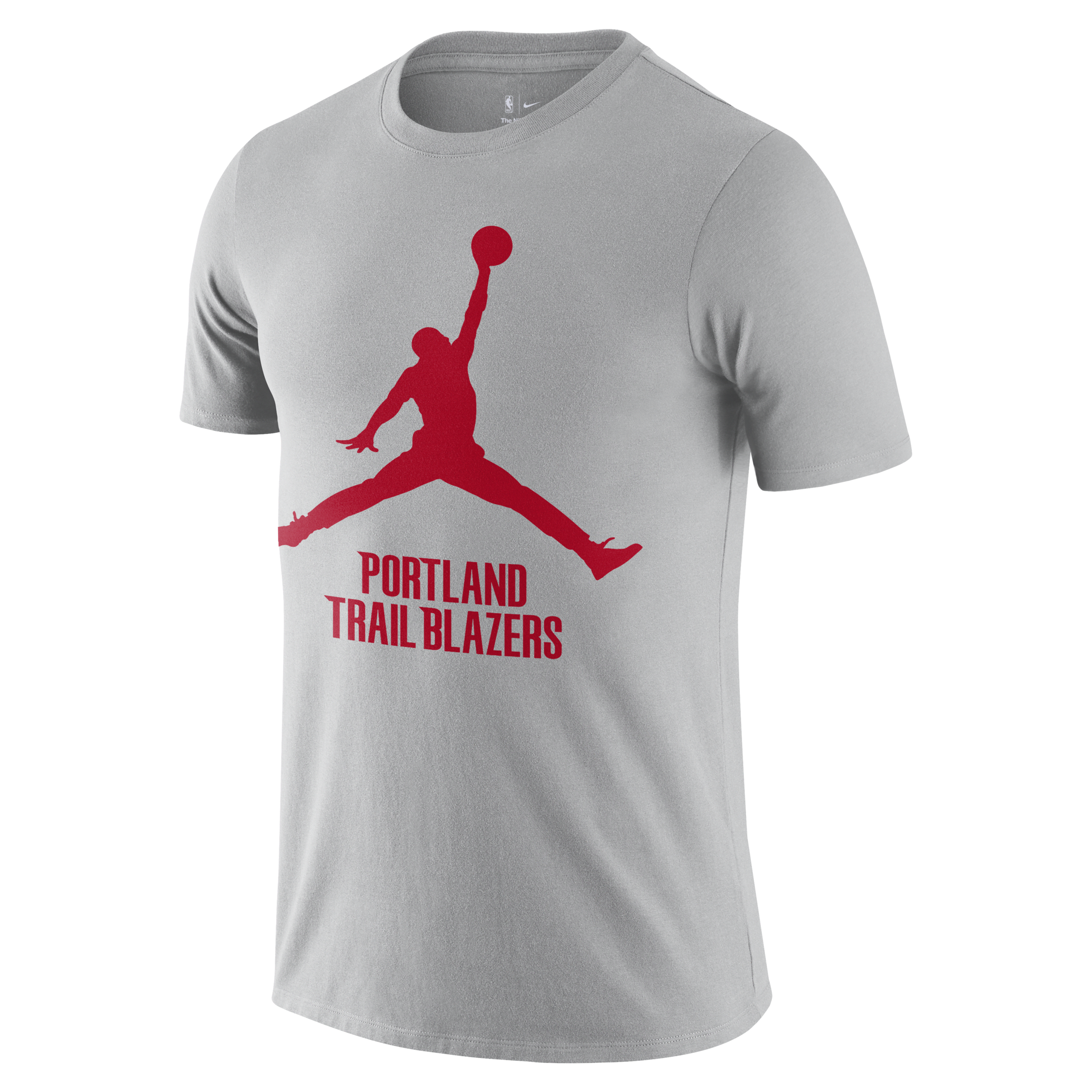 Shop Jordan Men's Portland Trail Blazers Essential  Nba T-shirt In Grey