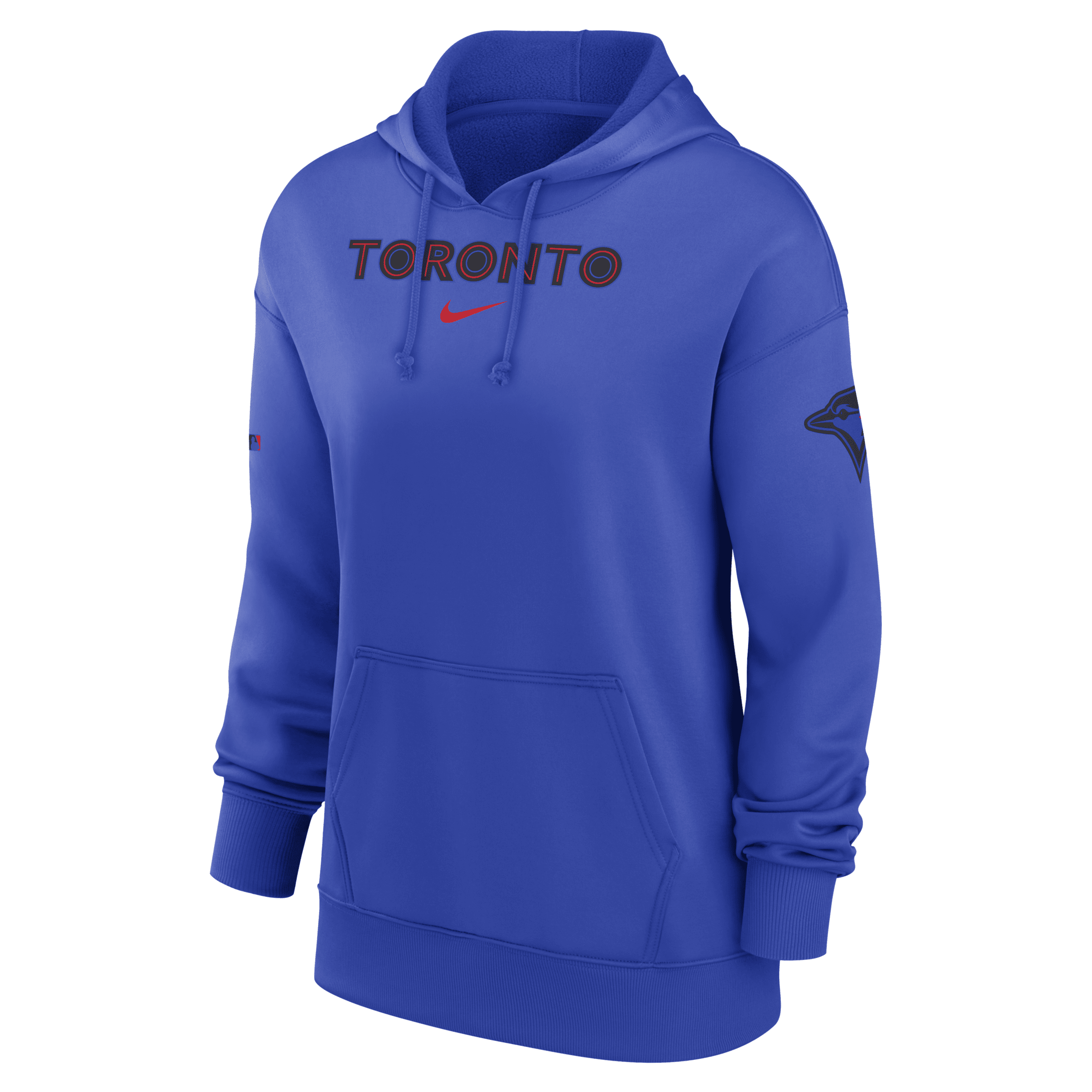 Nike Toronto Blue Jays Authentic Collection City Connect Practice Women's Dri-fit Mlb Pullover Hoodie In Blue