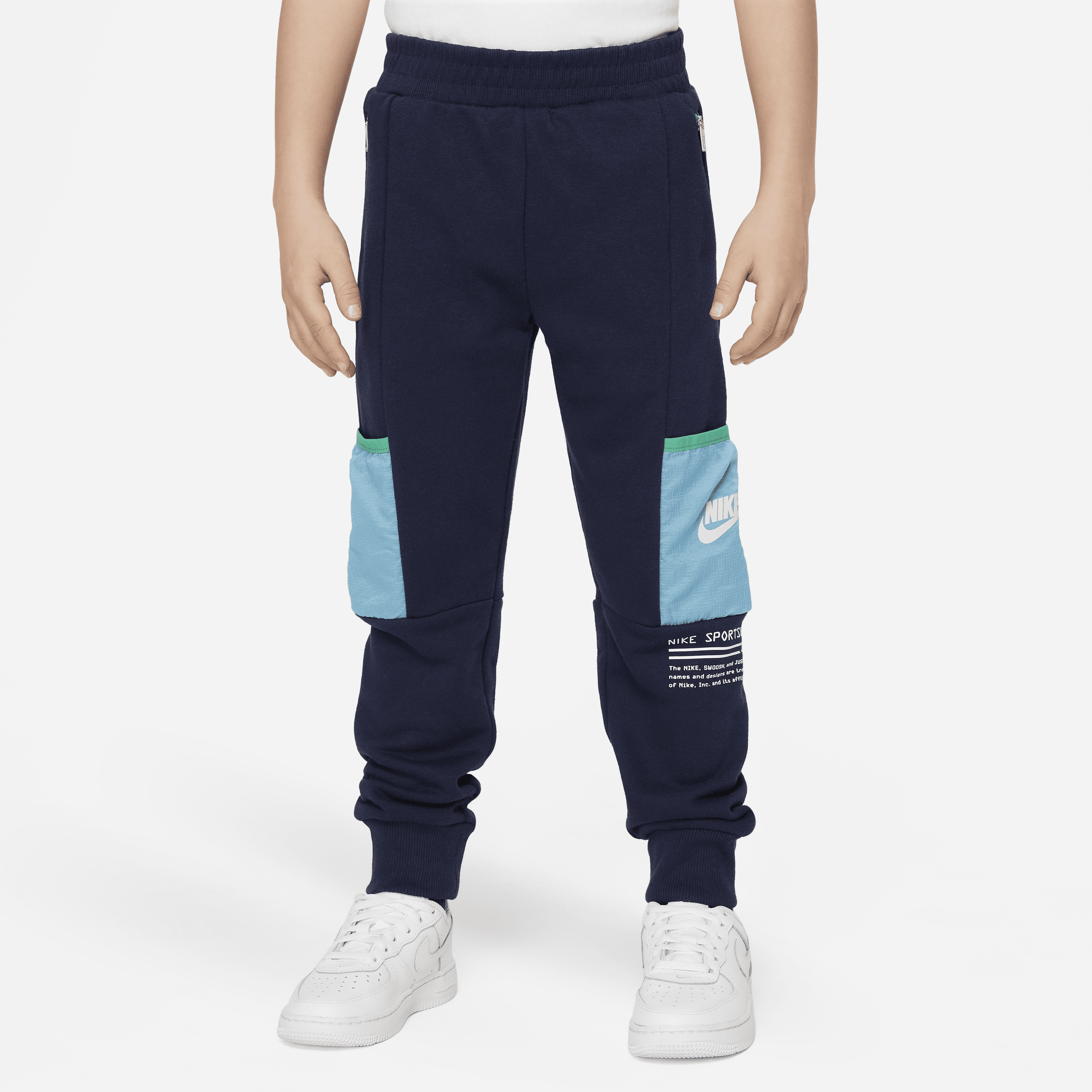 Nike Sportswear Paint Your Future Little Kids' French Terry Pants In Blue