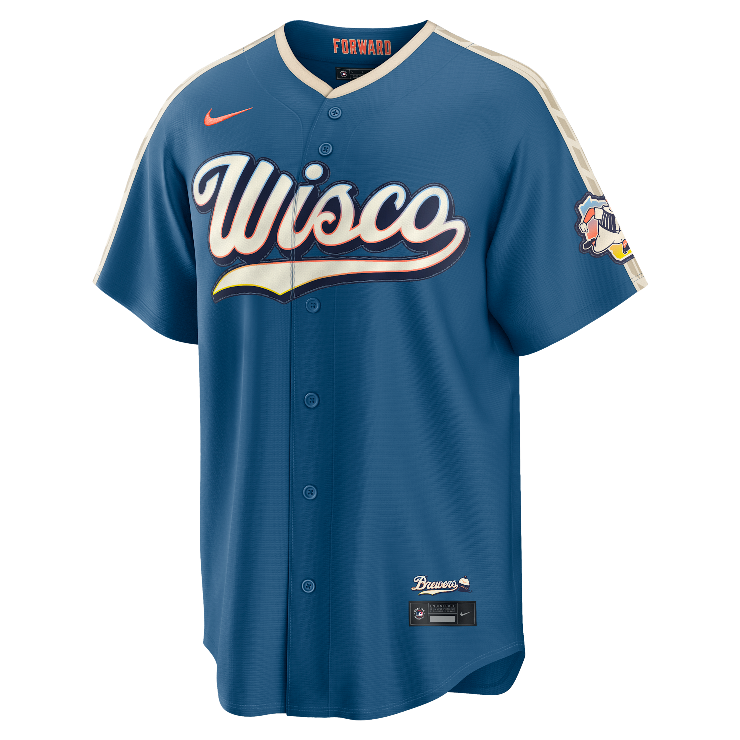 Nike Men's Mineral Blue Milwaukee Brewers 2026 City Connect Stadium Jersey - Mineral Blue