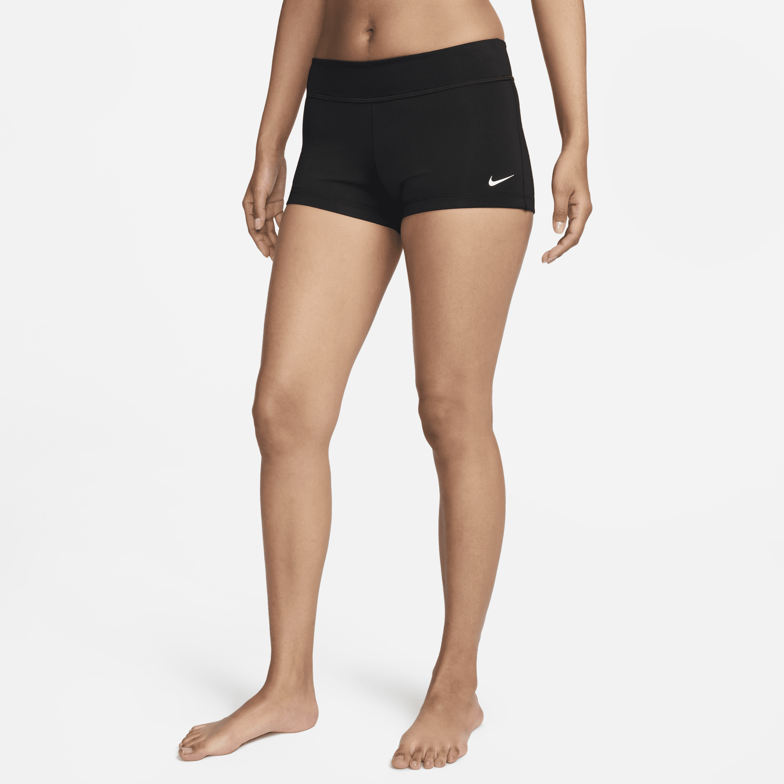 Shop Nike Women's Swim Essential Kick Shorts In Black