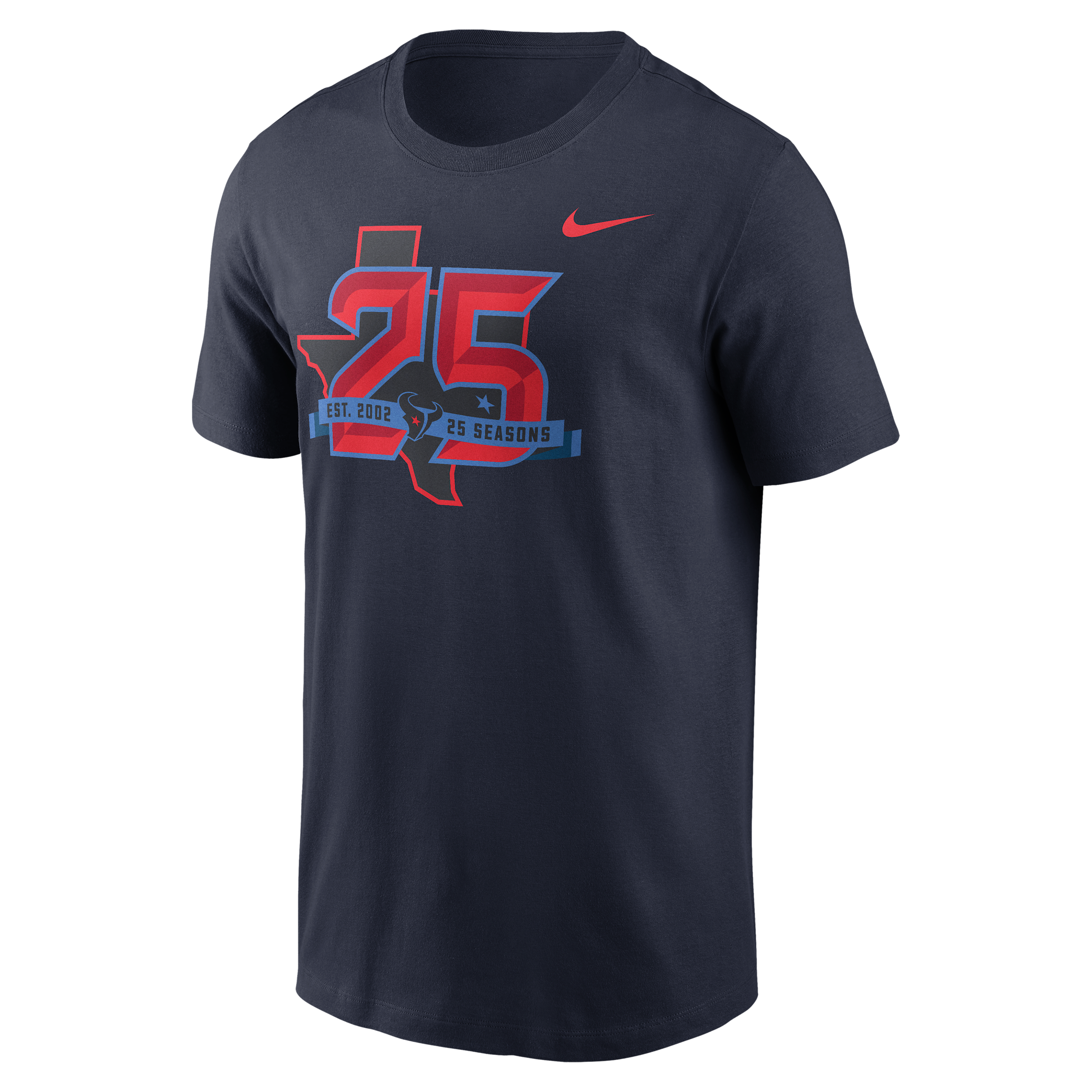 Houston Texans 25th Season Nike Men's NFL T-Shirt in Blue | N19941L9H-GJ9