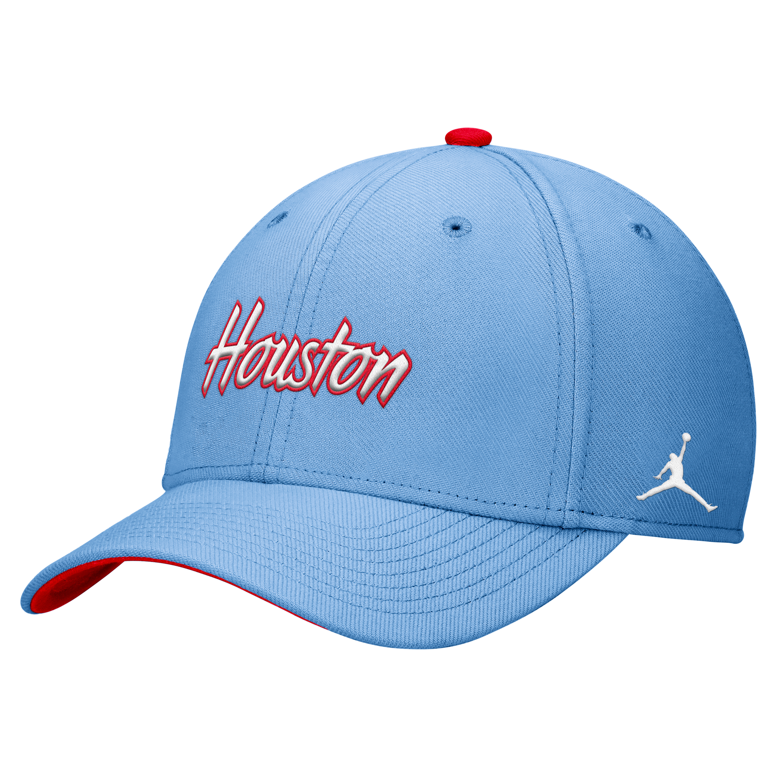Men's Houston Blue Out Rise Swoosh Jordan Brand Dri-FIT College Hat in Blue | C11405C982UNHO-LBL