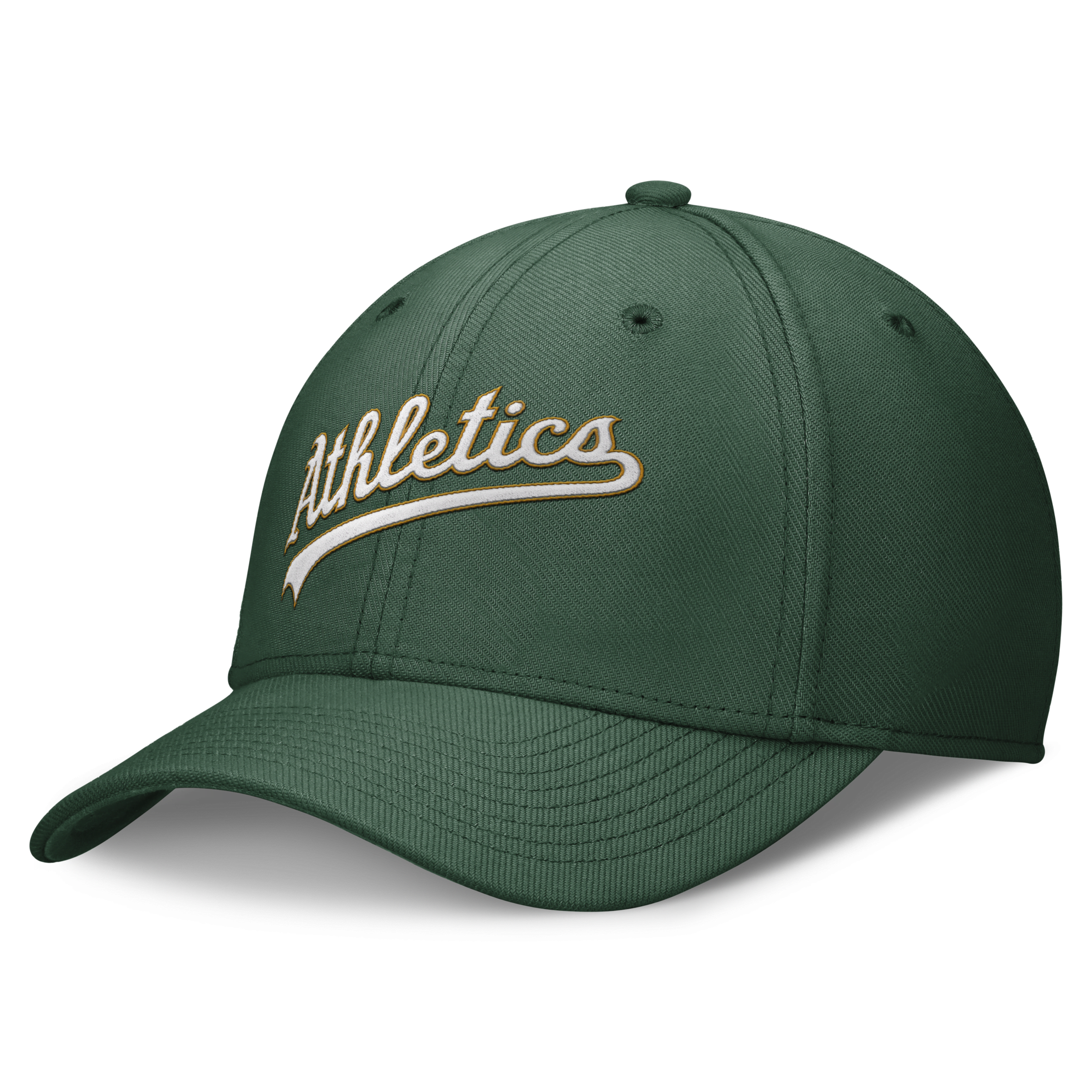 Shop Nike Oakland Athletics Evergreen Swoosh  Men's Dri-fit Mlb Hat In Green