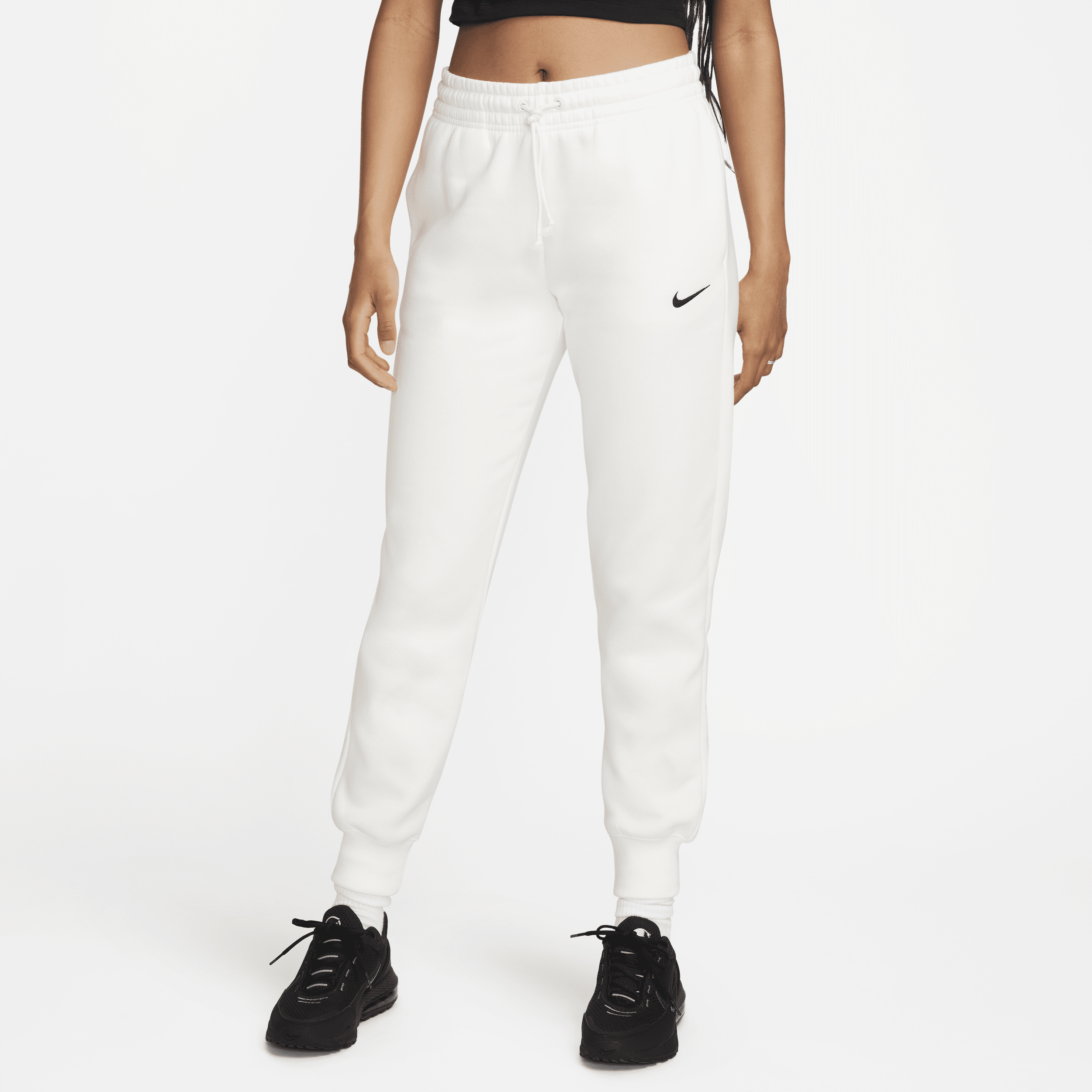 Nike Women's Sportswear Phoenix Fleece Mid-rise Sweatpants In White