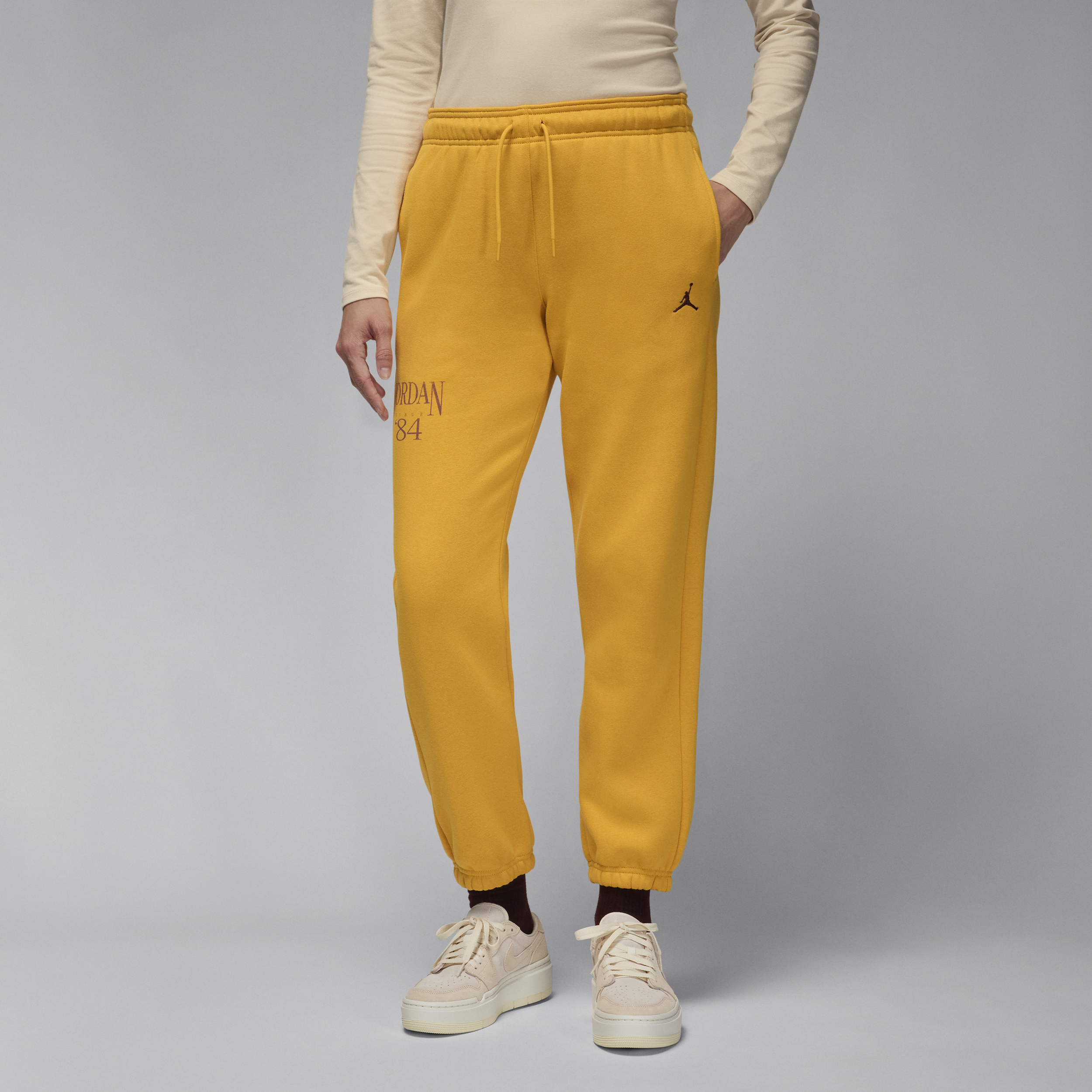 Shop Jordan Women's  Brooklyn Fleece Pants In Yellow