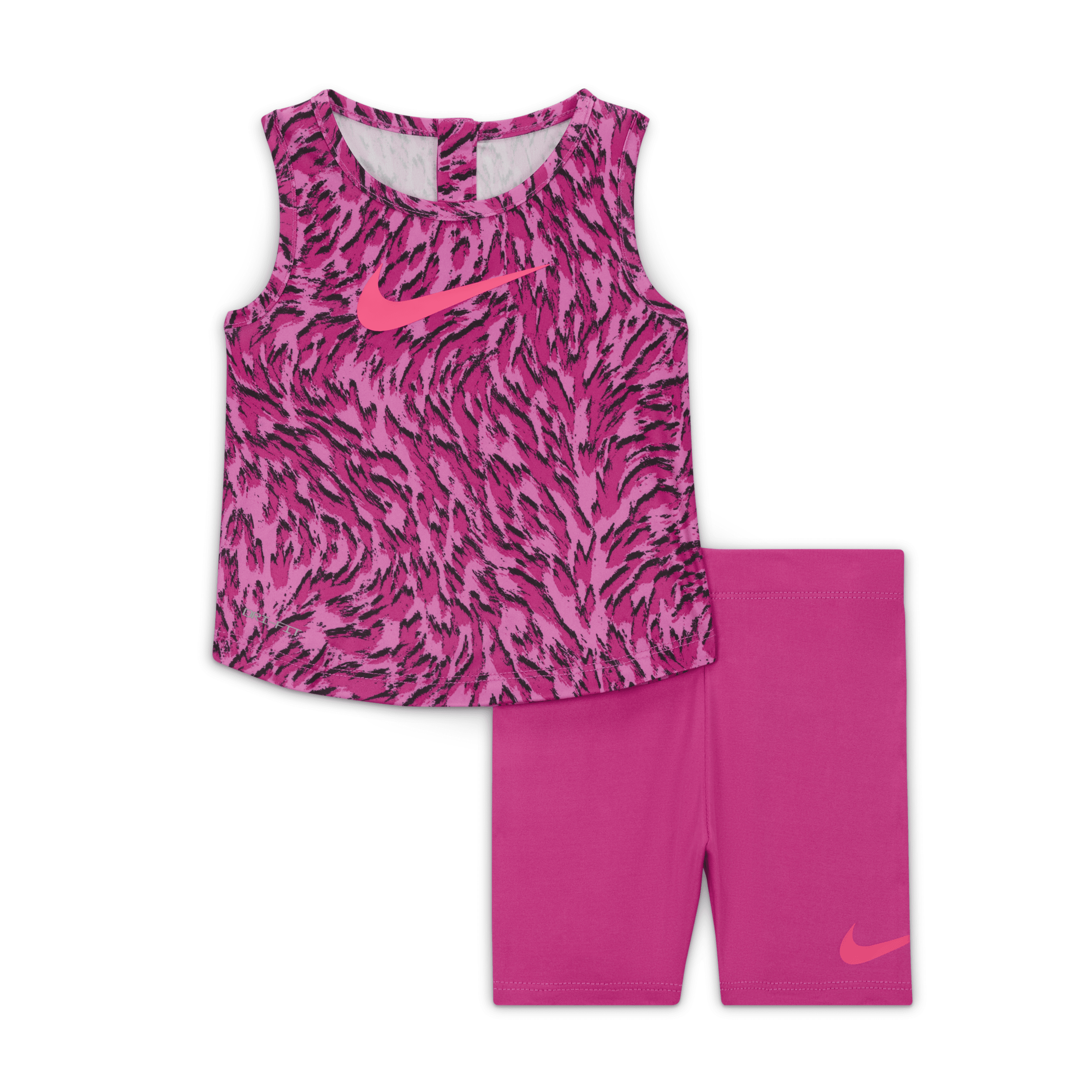 Nike Dri-fit Veneer Baby (0-9m) Tank Top Set In Pink