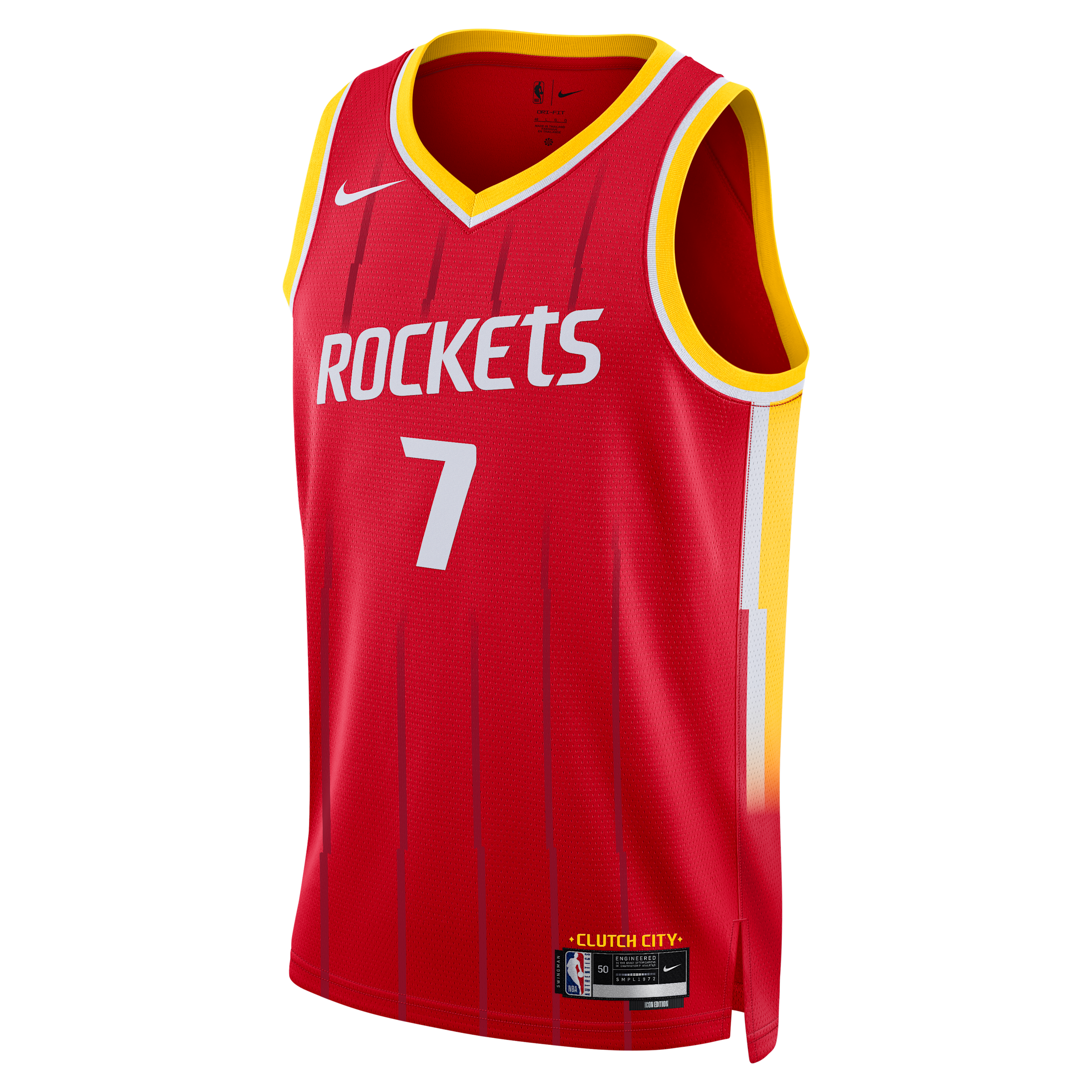 Nike Men's Houston Rockets Icon Edition Kevin Durant Dri-FIT NBA Swingman Jersey in Red | II4511-657