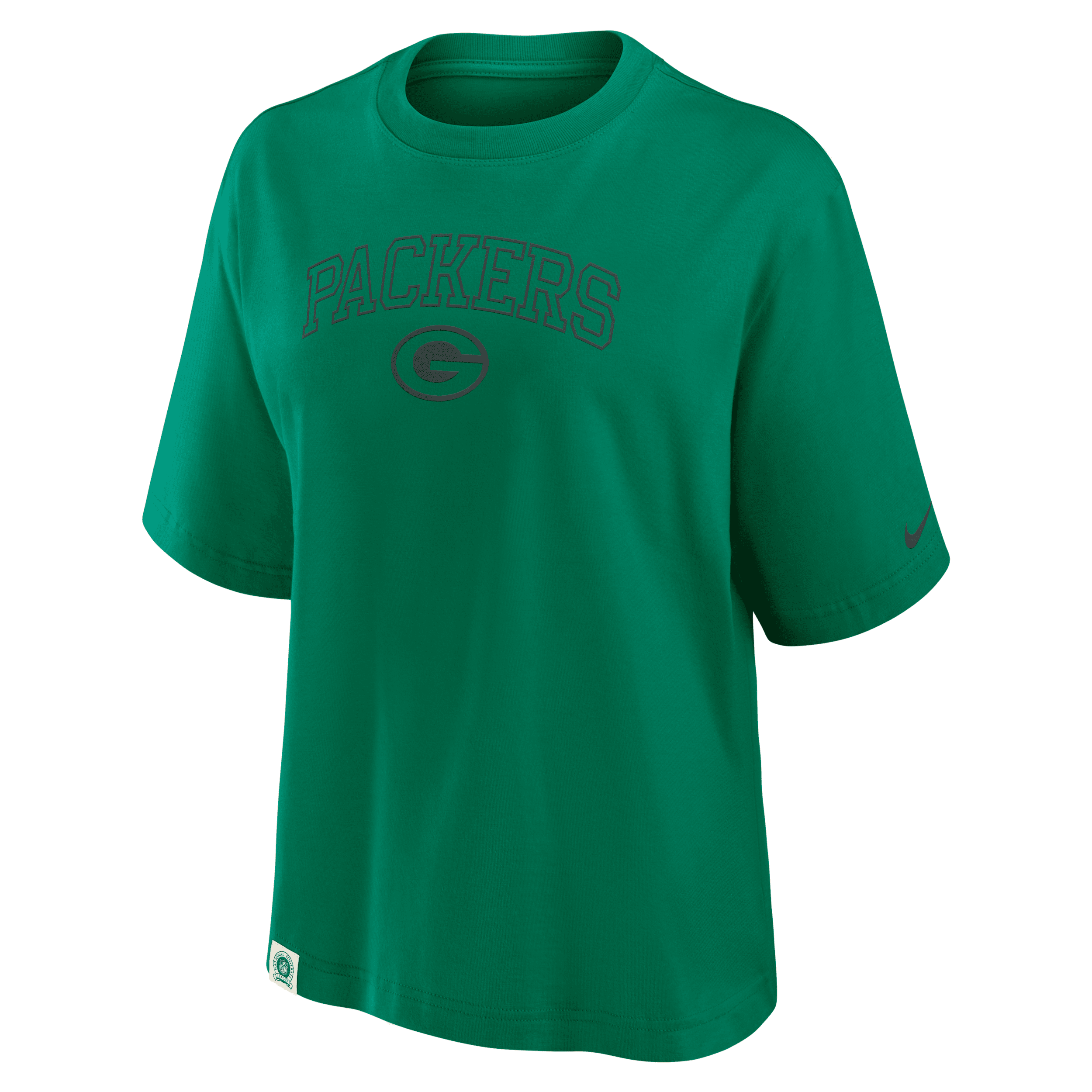 Nike Green Bay Packers Arch Boxy  Women's Nfl T-shirt In Green