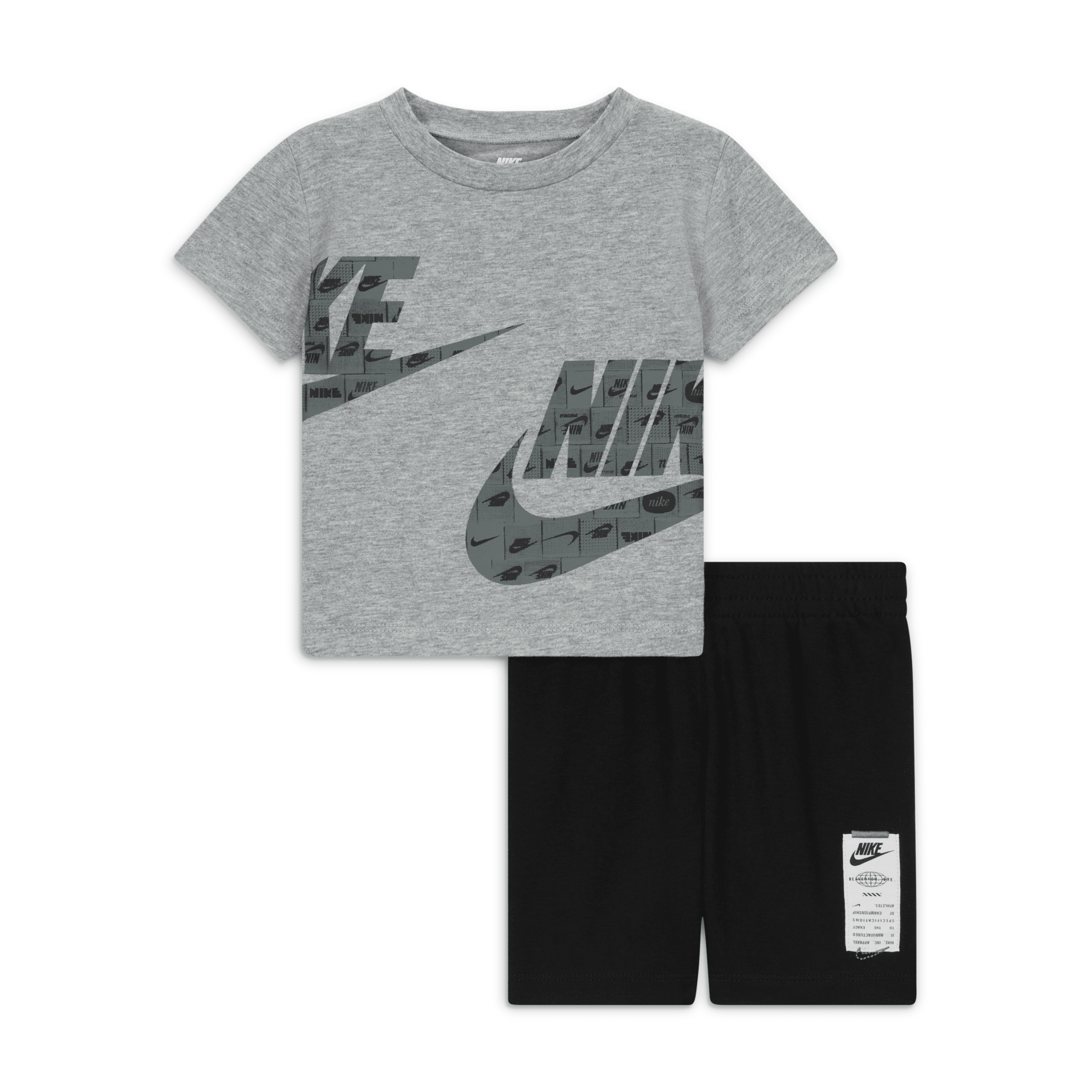 Nike Sportswear Club Specialty French Terry Baby (12-24m) Shorts Set In Black