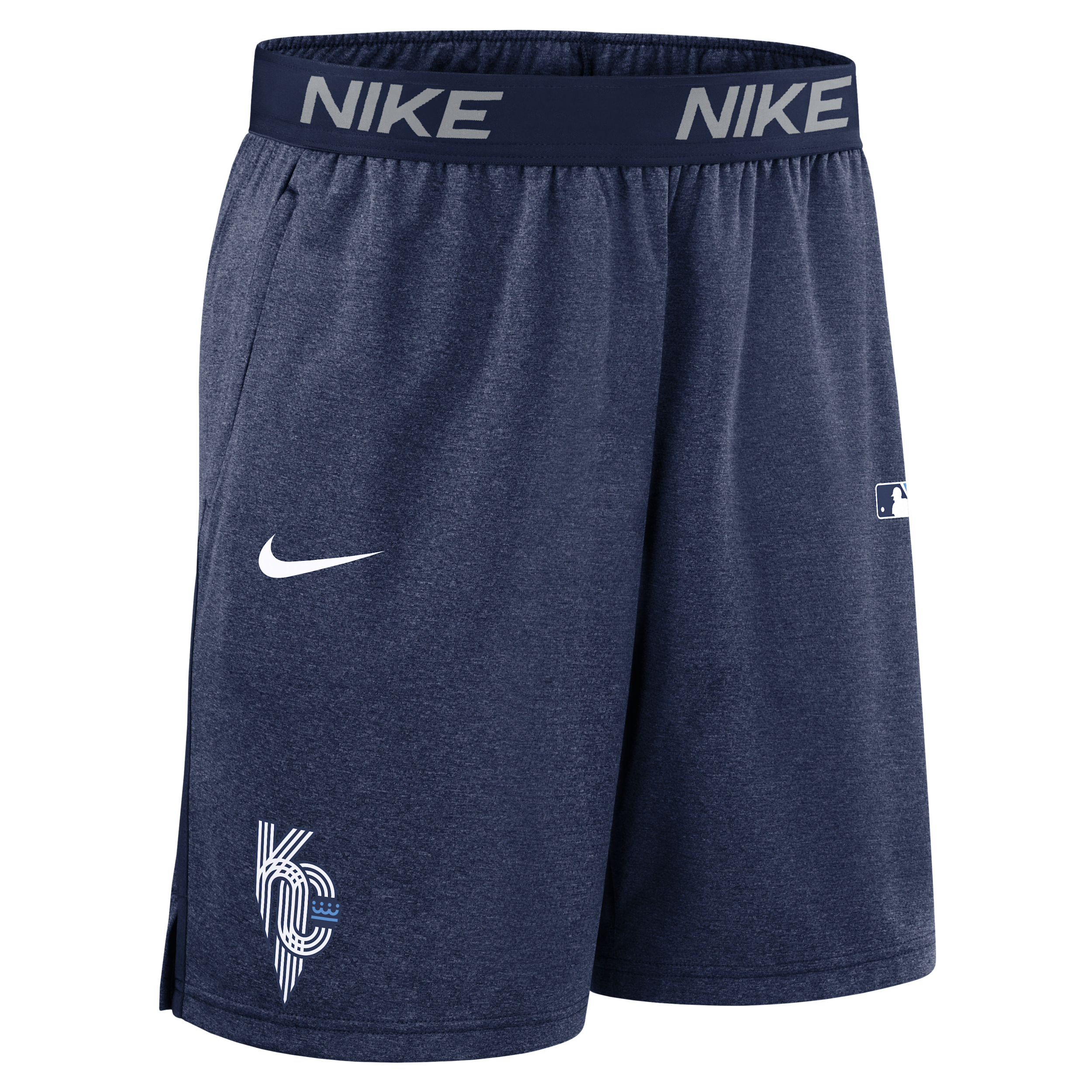 Nike Navy Kansas City Royals Authentic Collection City Connect Performance Knit Shorts In Blue