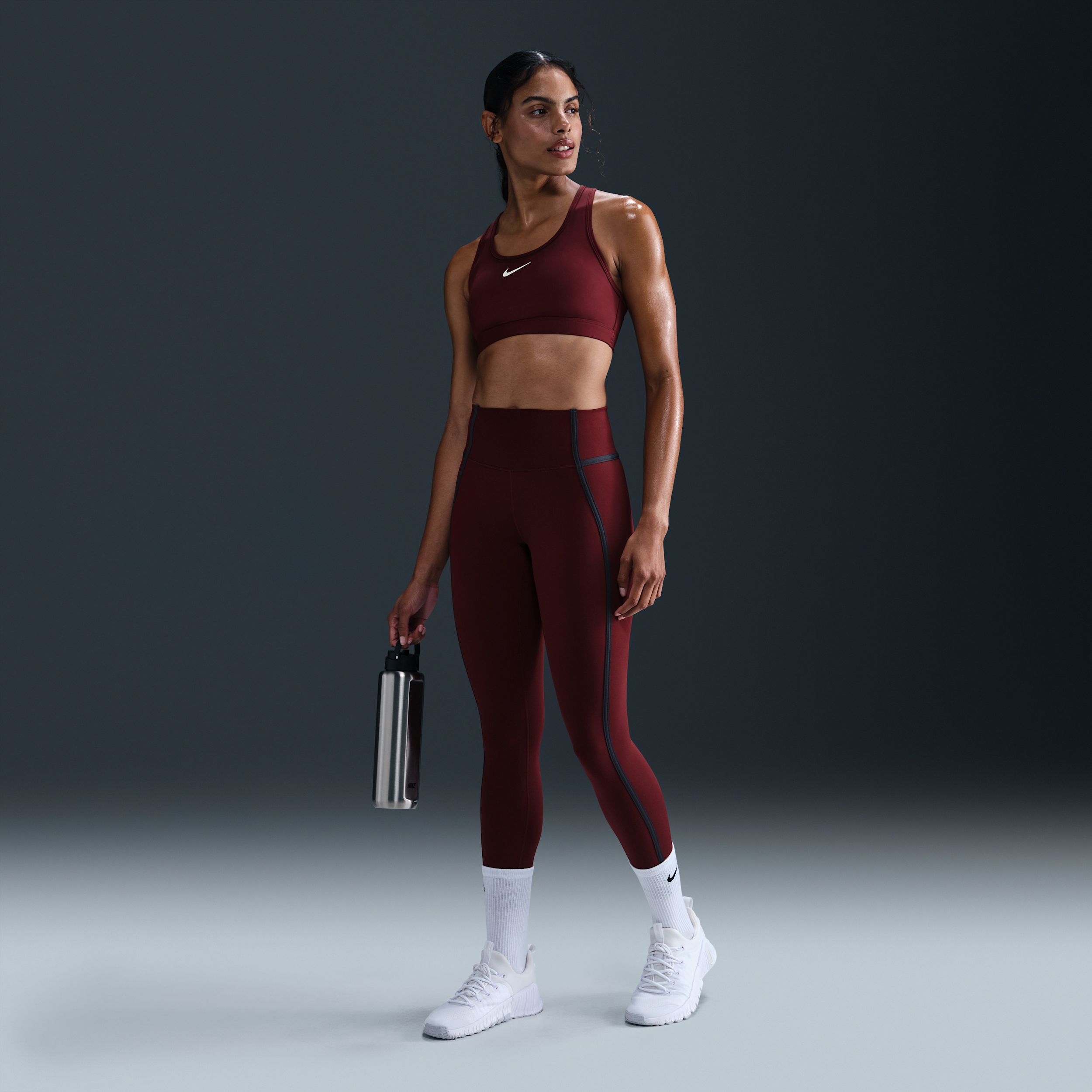 Nike Women's One High-waisted 7/8 Leggings In Red