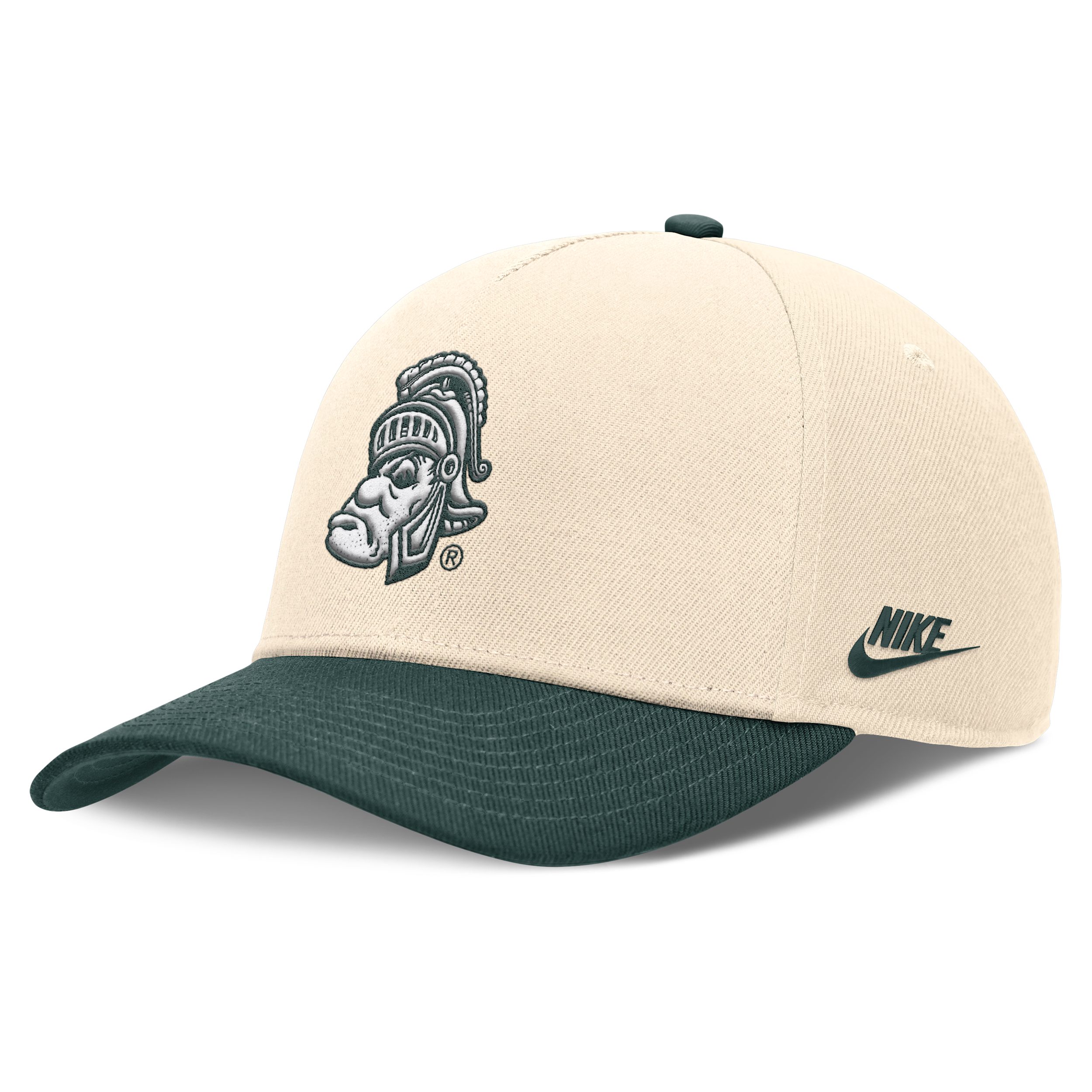 Michigan State Primetime Rise Academic Nike Men's Dri-FIT College Adjustable Hat in Brown | NC060C3DMSV-6QM