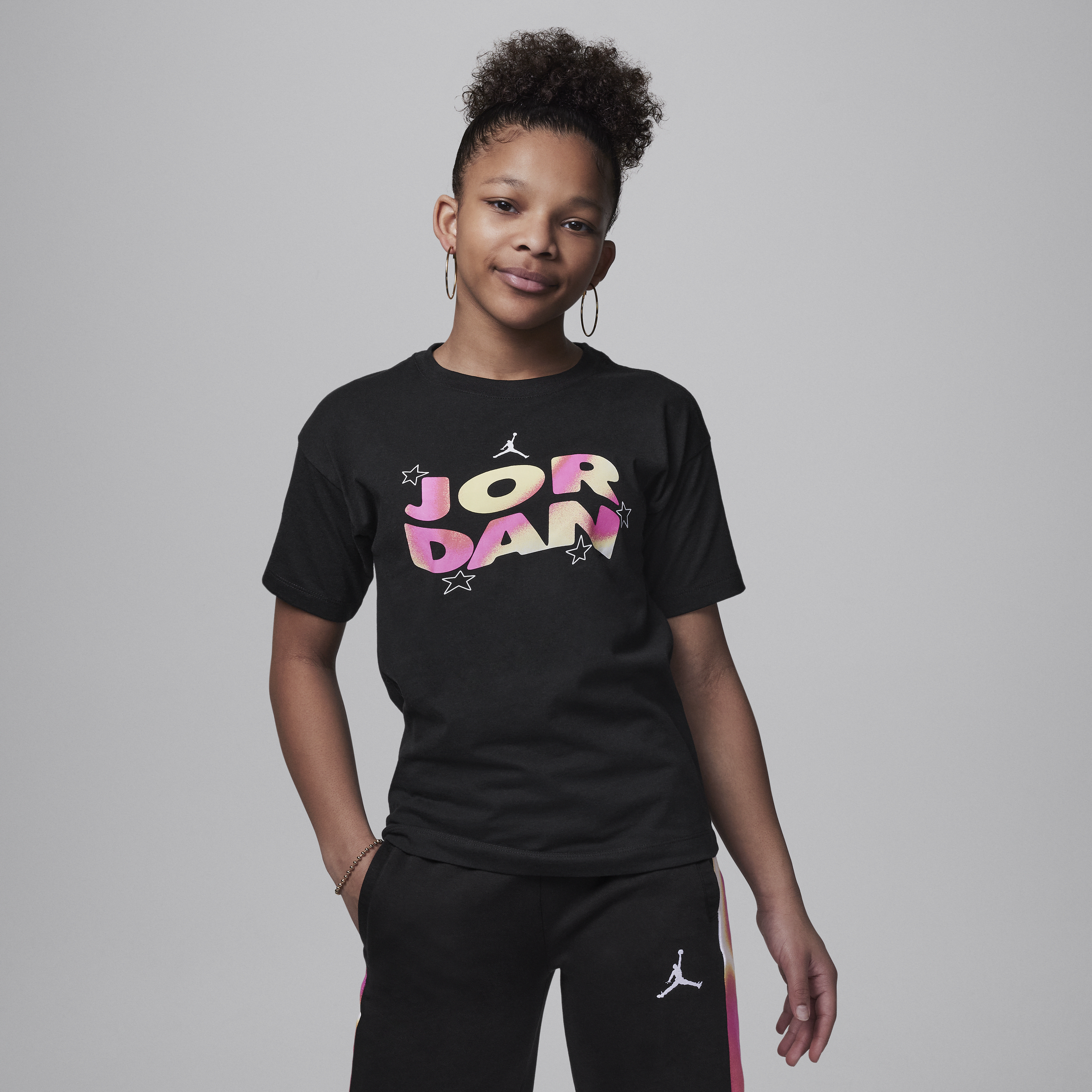 Shop Jordan Lemonade Stand Big Kids' Graphic T-shirt In Black