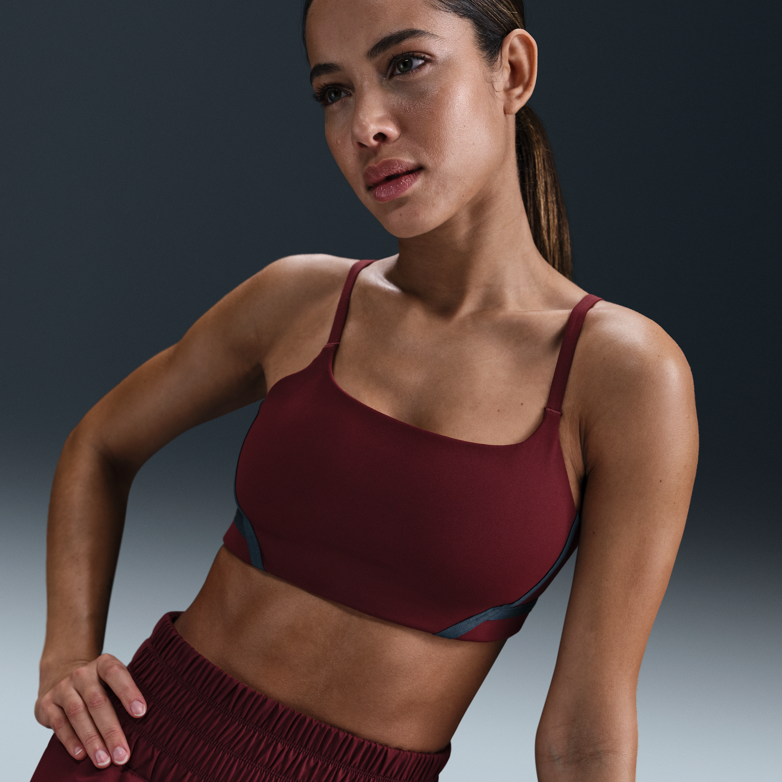 Shop Nike Women's One Convertible Light-support Lightly Lined Sports Bra In Red