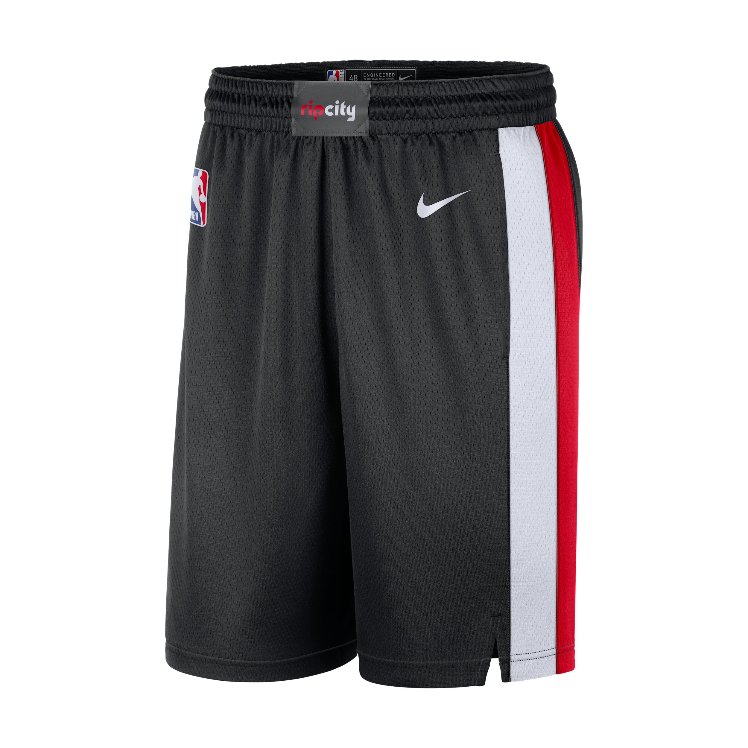 Nike Portland Trail Blazers Icon Edition 2025/26 Men's Dri-fit Nba Swingman Shorts In Black